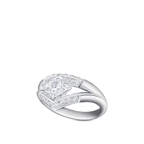 LV Diamonds Pavé Double Ring, LV Monogram Star cut in Jewellery's Collections LV Diamonds collections by Louis Vuitton (Product zoom)