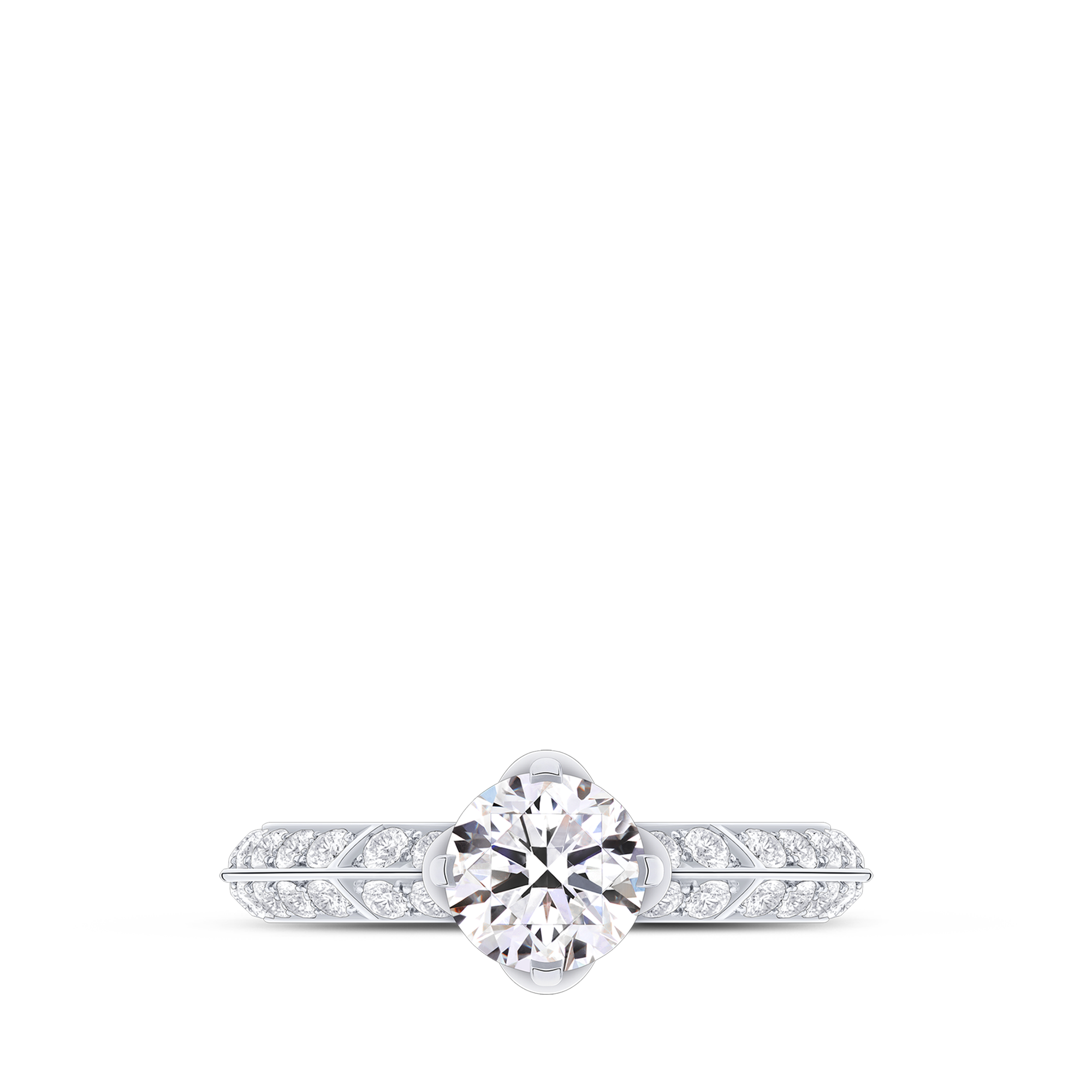 LV Diamonds Pavé Solitaire, Round Brilliant cut  in Jewellery