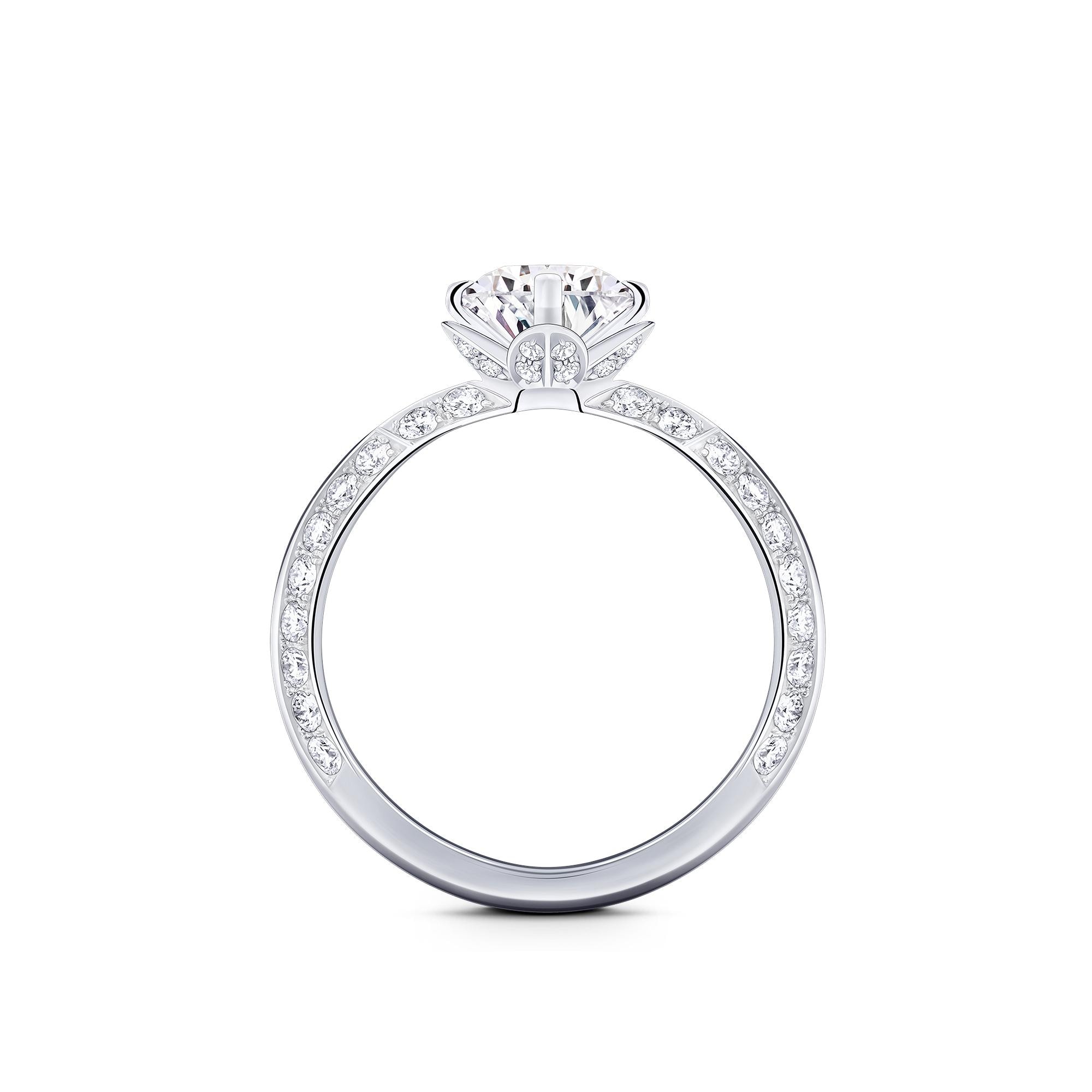 LV Diamonds Pavé Solitaire, Round Brilliant cut  in Jewellery