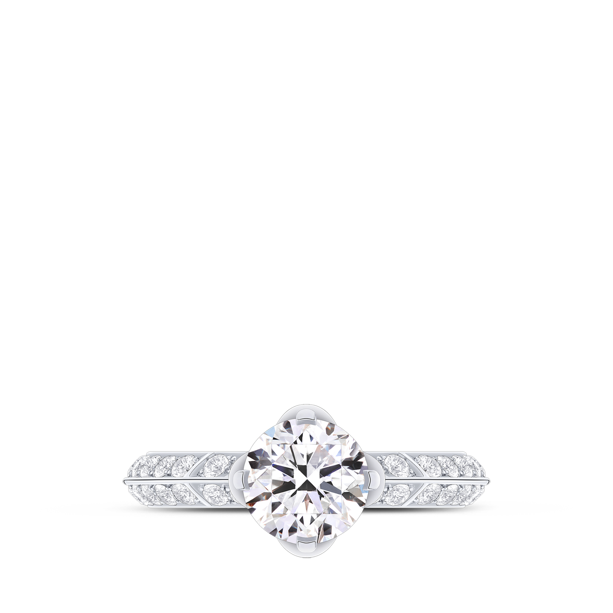 LV Diamonds Pavé Solitaire, Round Brilliant cut  in Jewellery