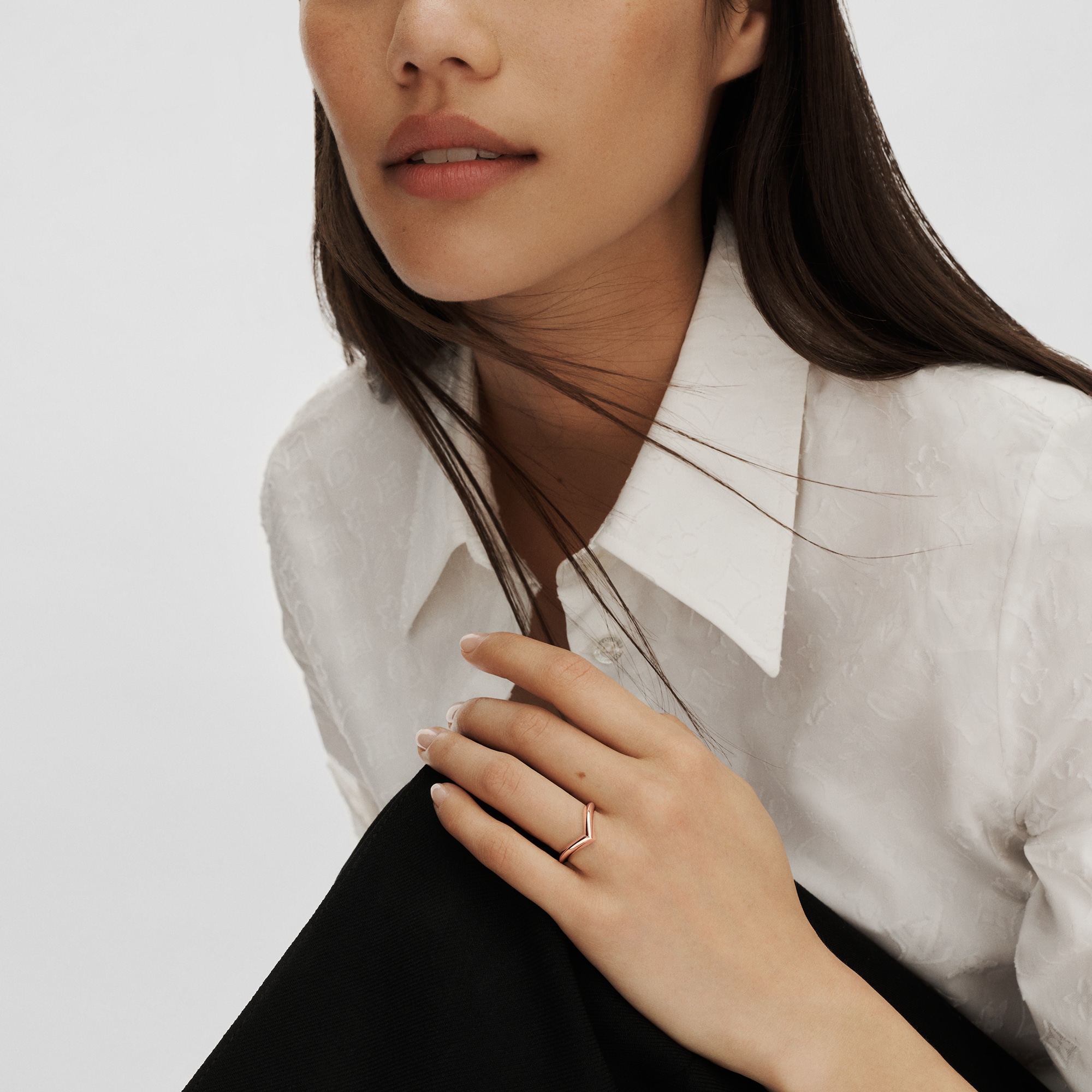 LV Diamonds V Ring, Pink Gold  in Jewellery