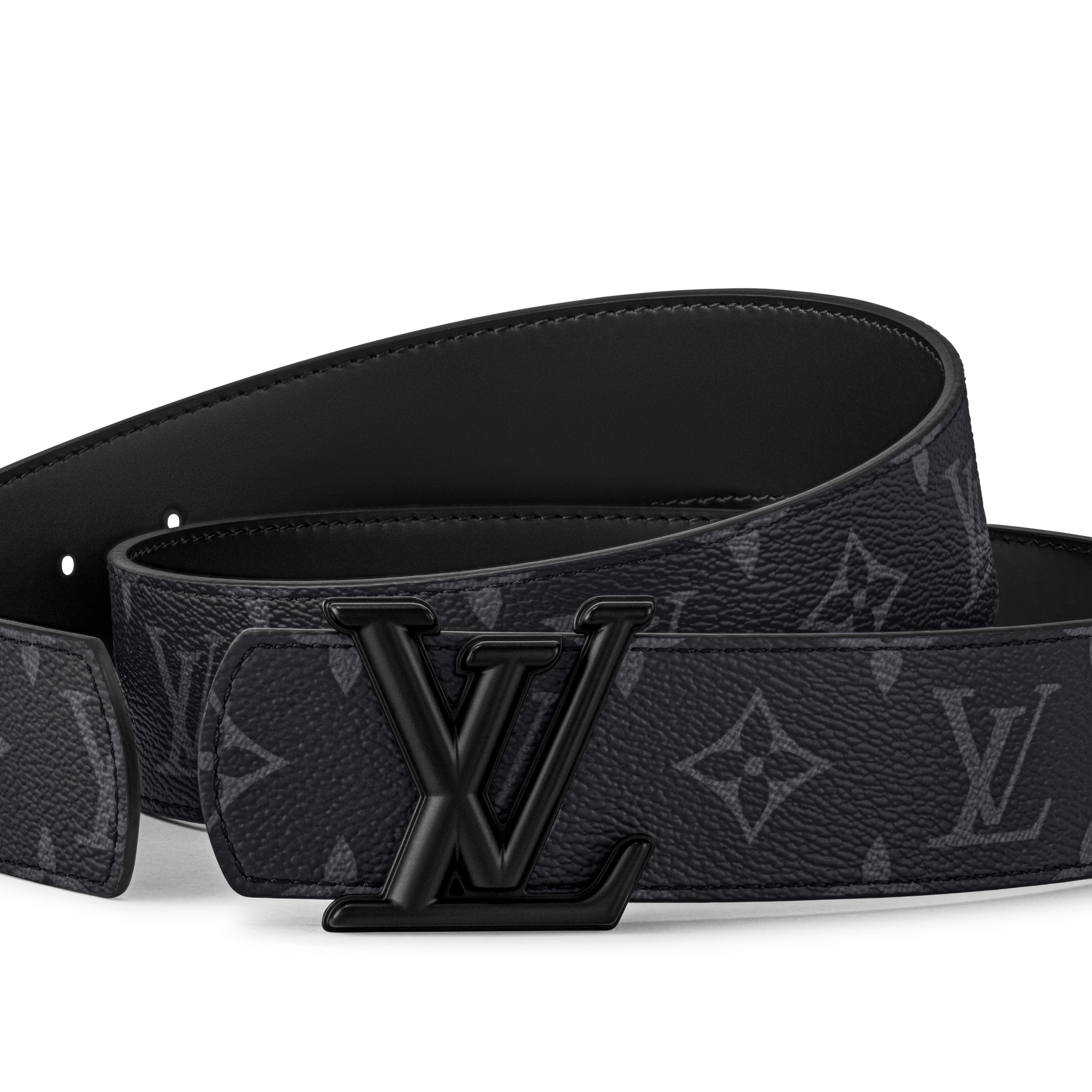 LV Dimension 40mm Reversible Belt Monogram Eclipse Canvas in Men