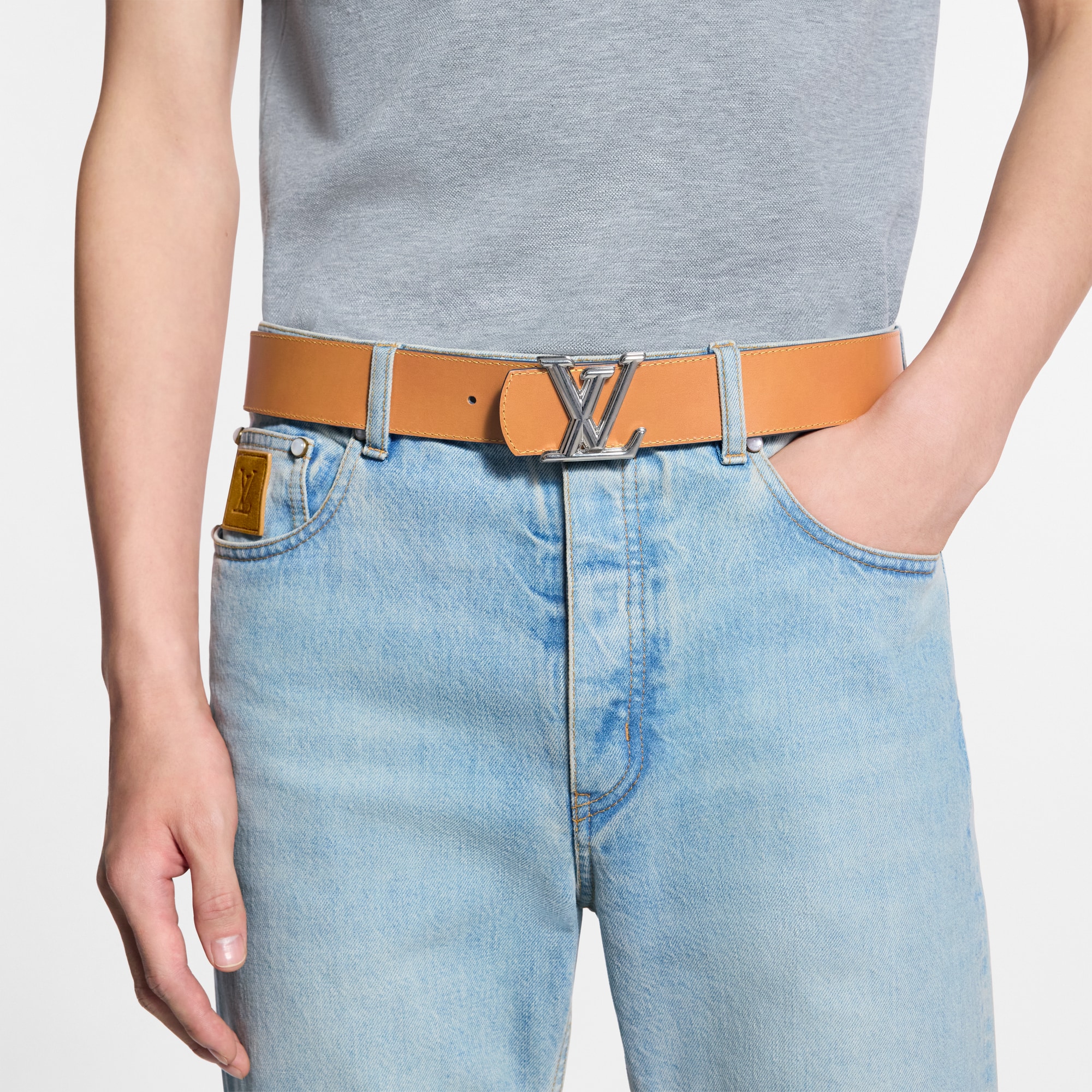 LV Dimension Monogram Heritage 40mm Reversible Belt  in Men