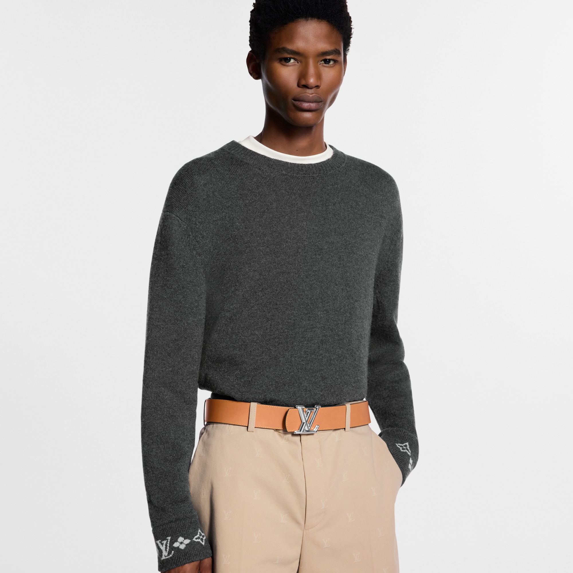 LV Dimension Monogram Heritage 40mm Reversible Belt  in Men