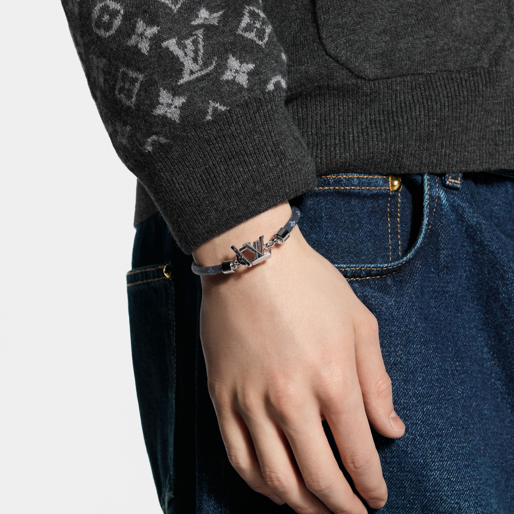 LV Dimension Monogram Leather Bracelet Monogram Canvas - Fashion 
