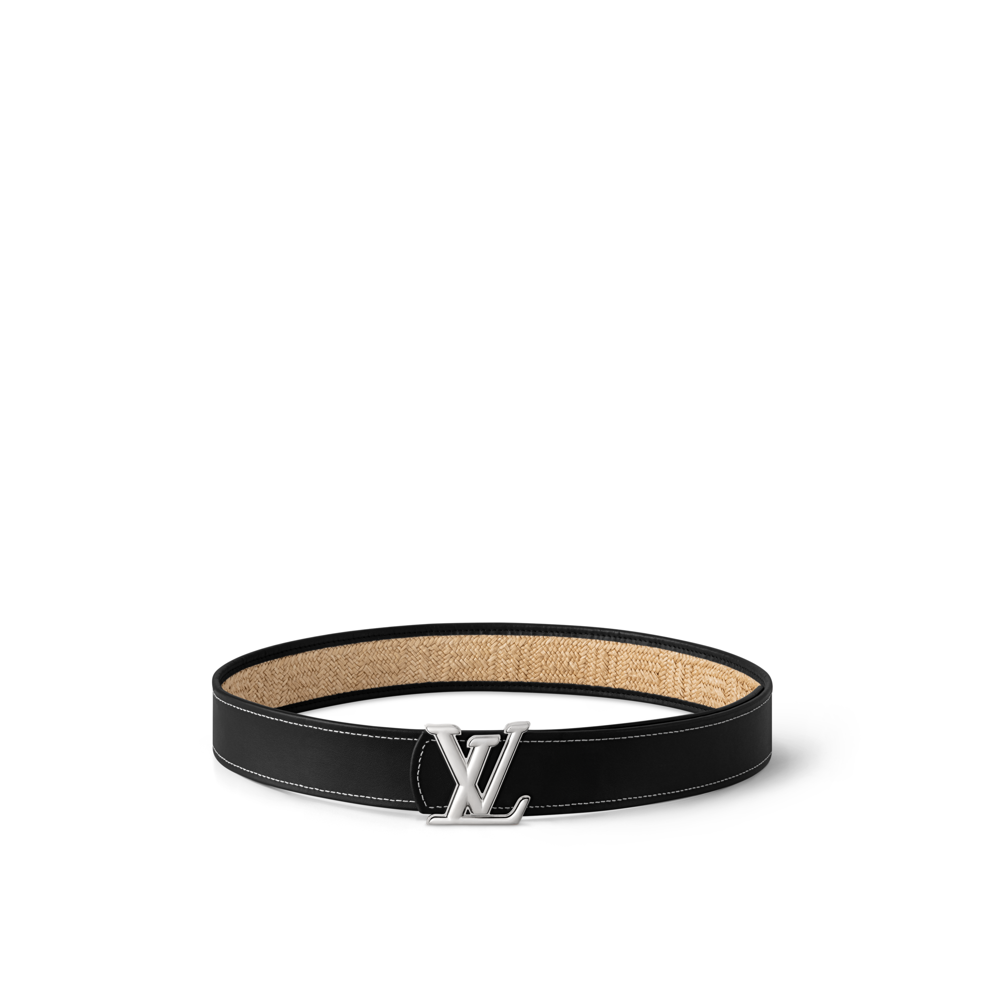 LV Dimension Raffia 40mm Reversible Belt  in Men