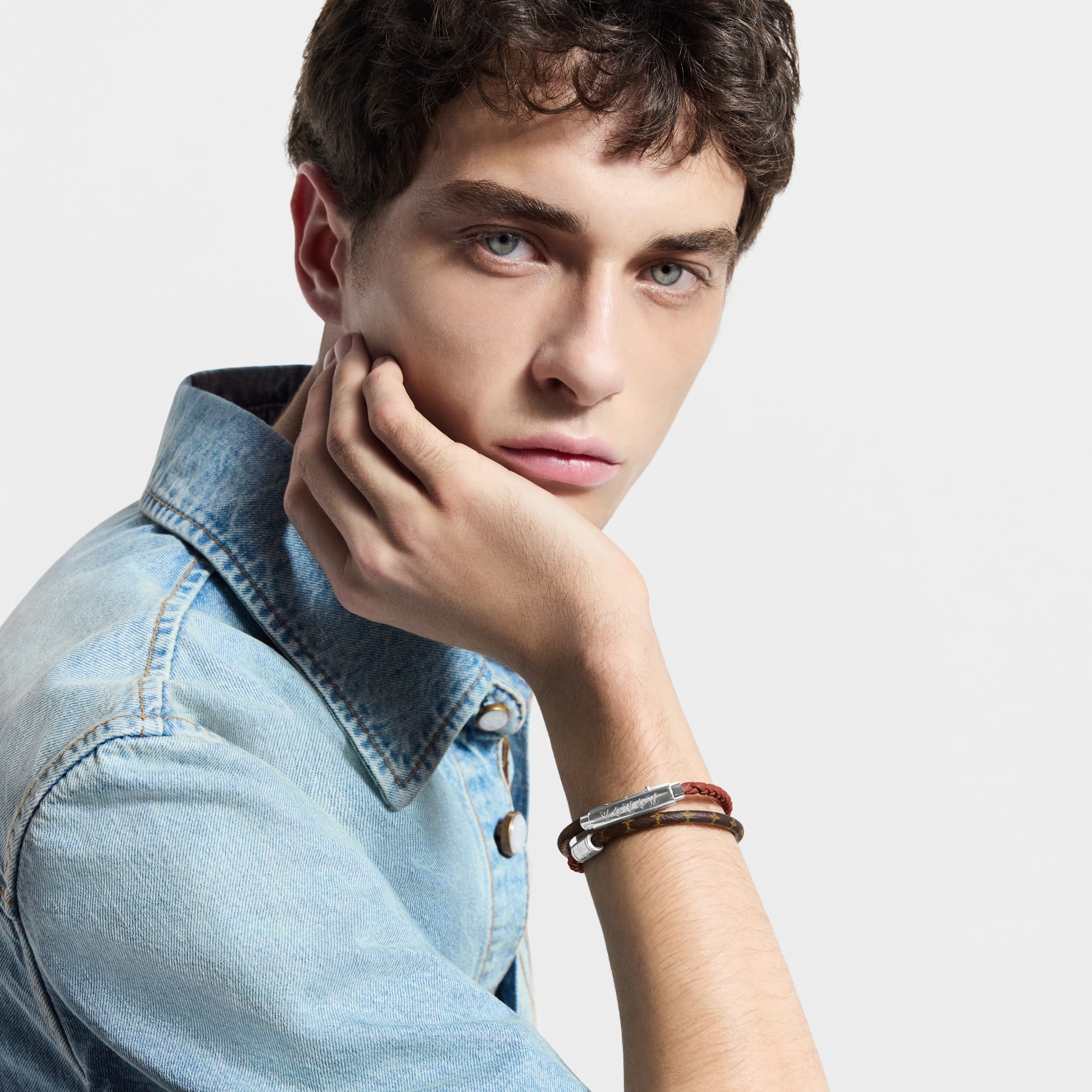 LV Double Spin Monogram Heritage Bracelet  in Men