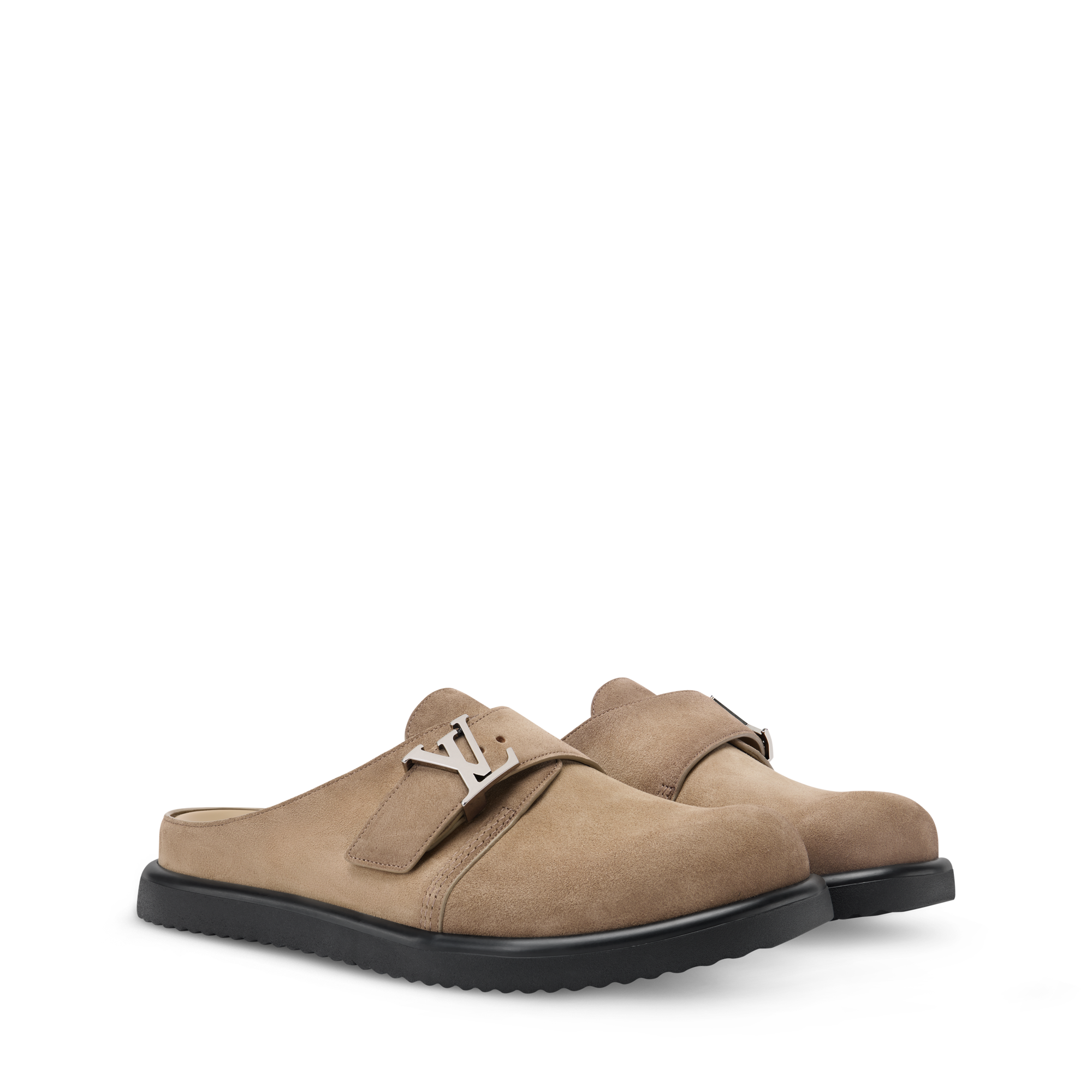Louis Vuitton Suede Leather Noir LV Easy Sandals 7 Louis Vuitton Easy Line Mule – Black Monogram Empreinte  main image 2