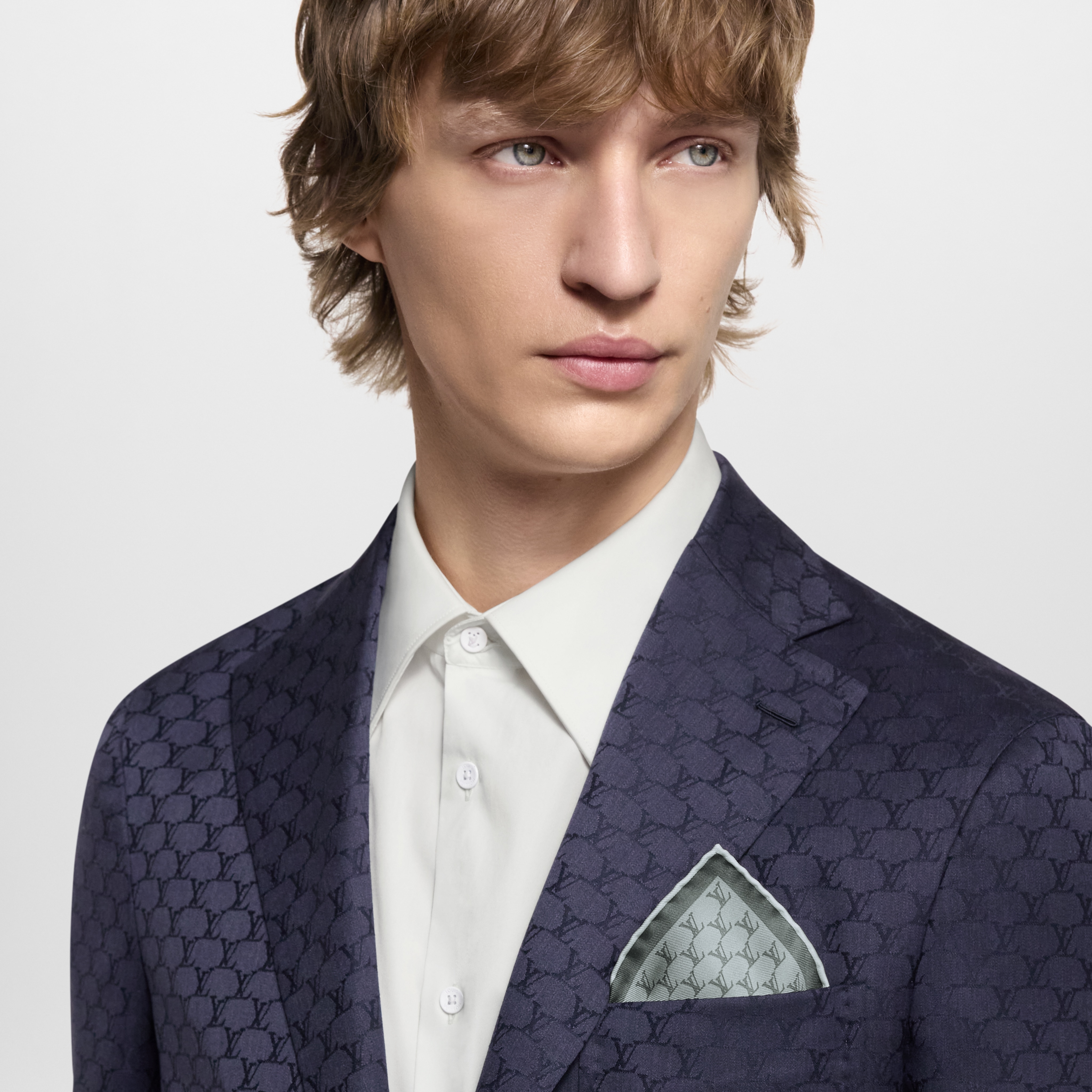 Square Box Fishnets LV Fishnet Pocket Square S00 - For Men M94998 | LOUIS VUITTON