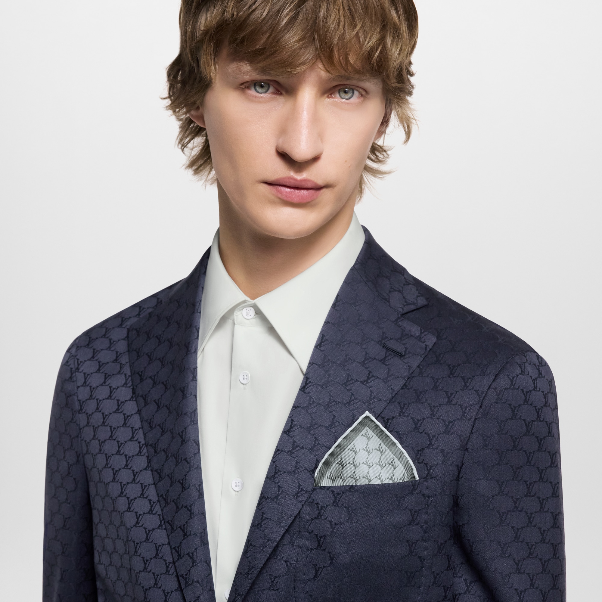 LV Fishnet Pocket Square S00 in Men