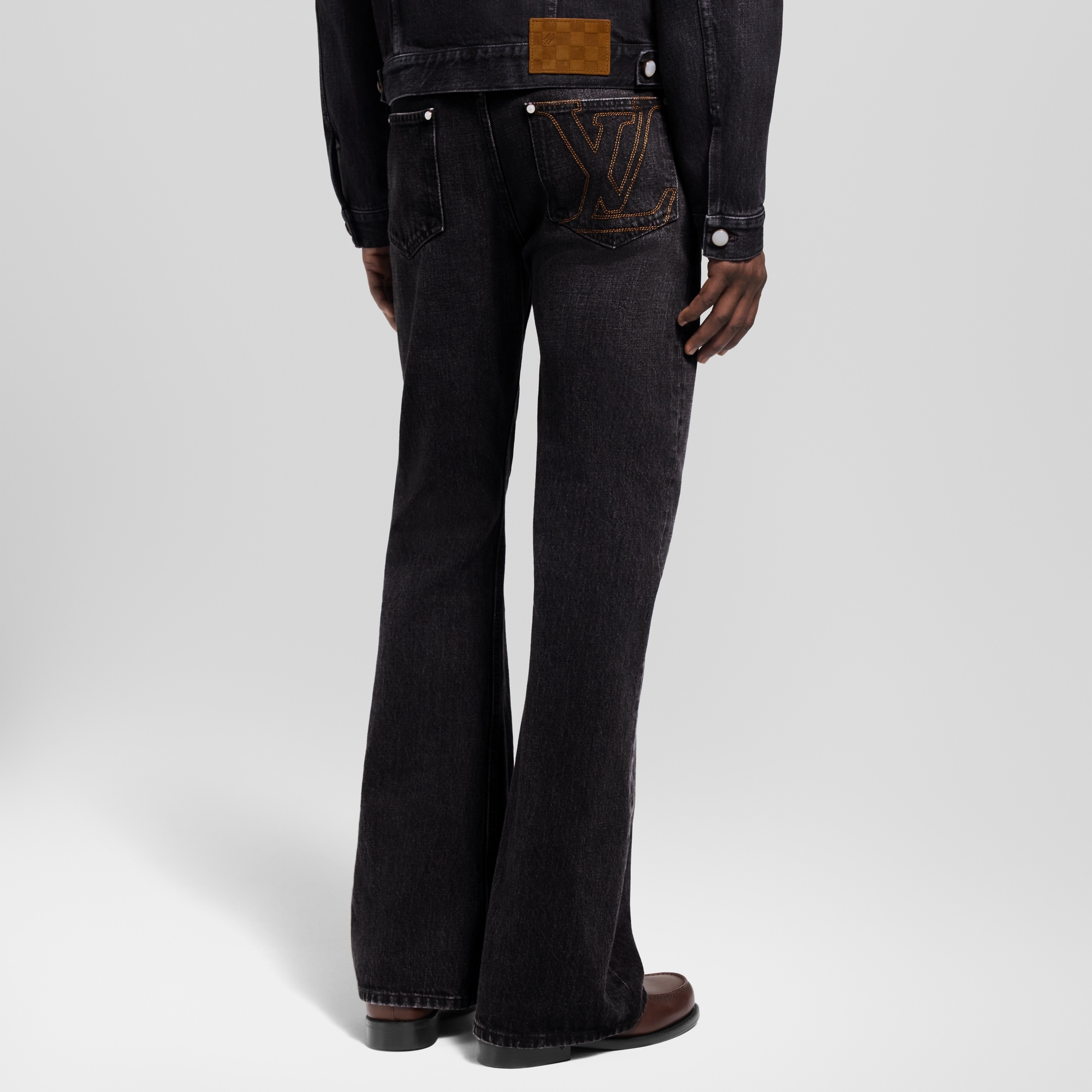LV Flared Denim Pants  in Men