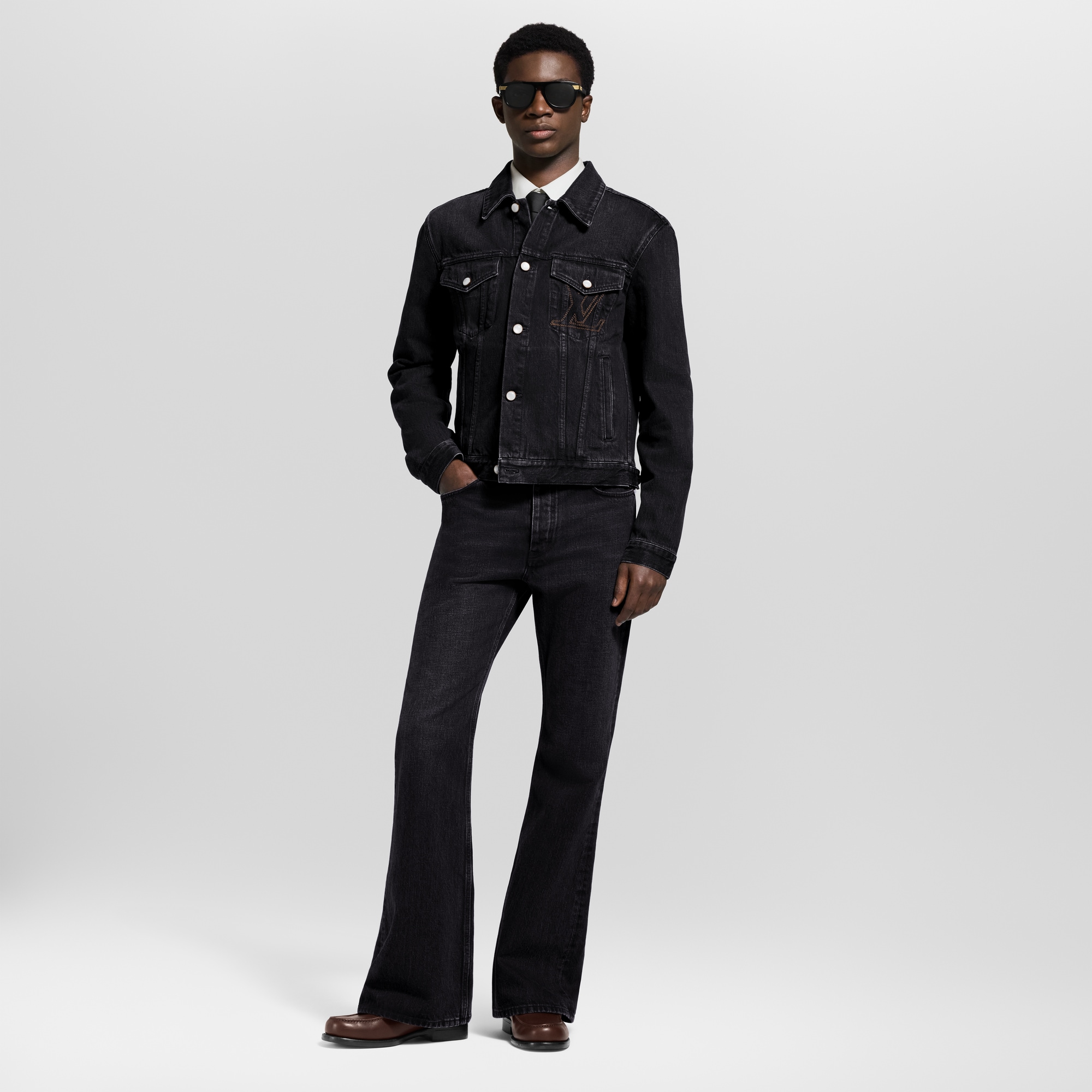 LV Flared Denim Pants  in Men