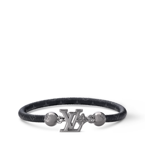 LV Flower Bracelet Monogram Eclipse Canvas in Men's Fashion Jewelry Bracelets collections by Louis Vuitton (Product zoom)
