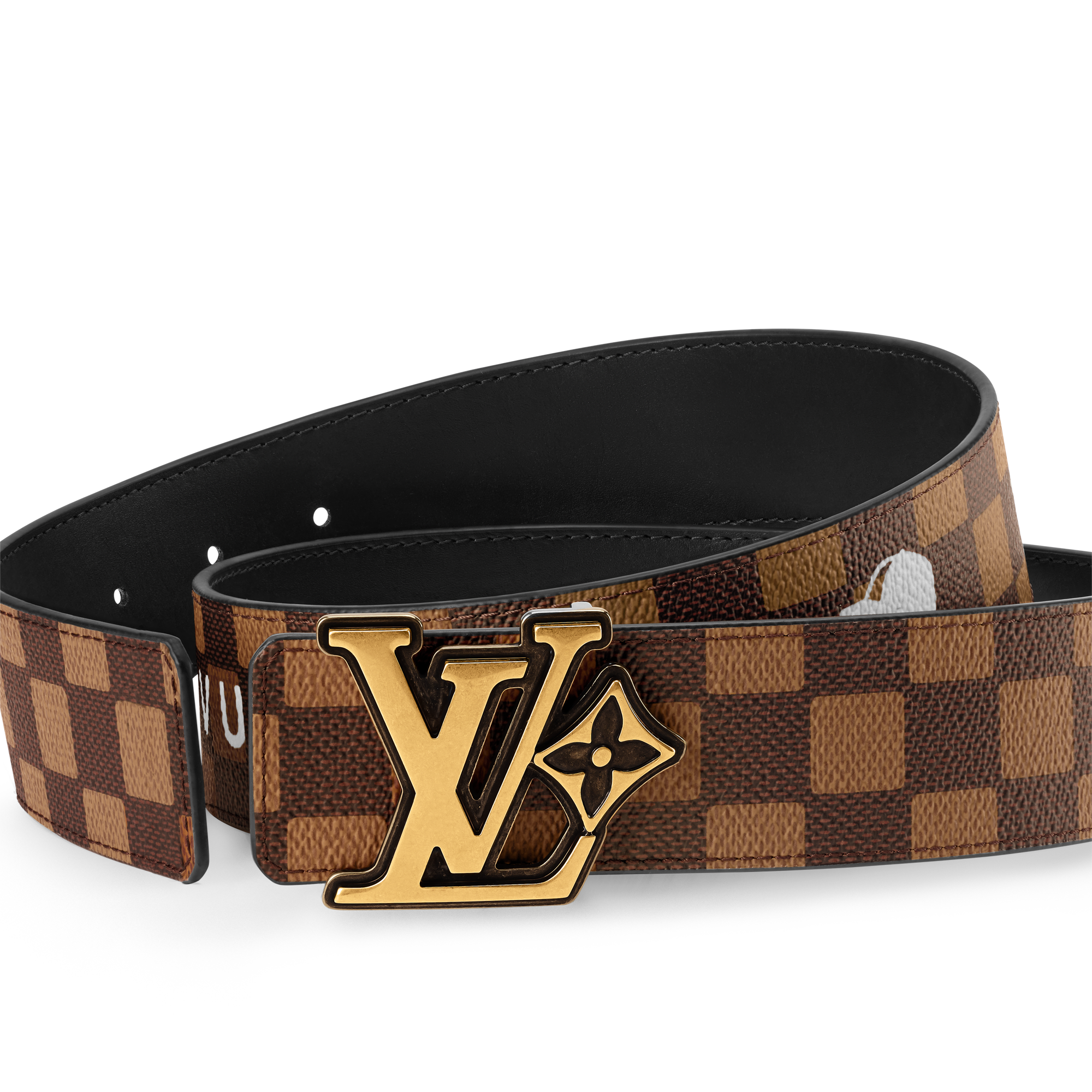 LV Flower Damier Phriendship 40mm Reversible Belt  in Men