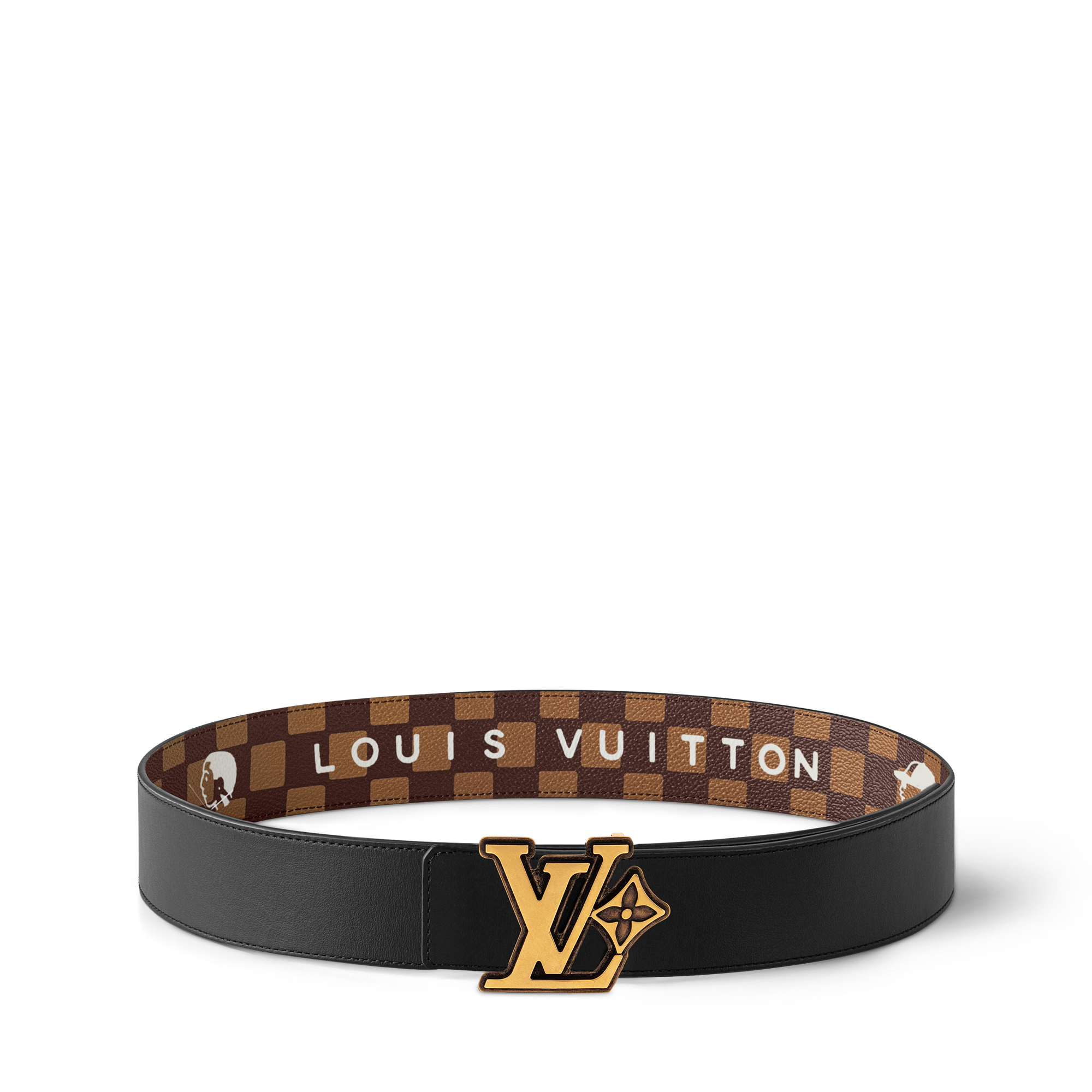 LV Flower Damier Phriendship 40mm Reversible Belt  in Men
