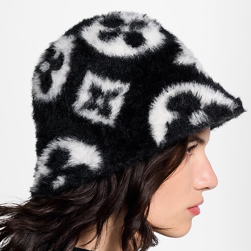 LV Fluffy Monogram Hat S00 in Women's Accessories Hats & Caps collections by Louis Vuitton (Product zoom)