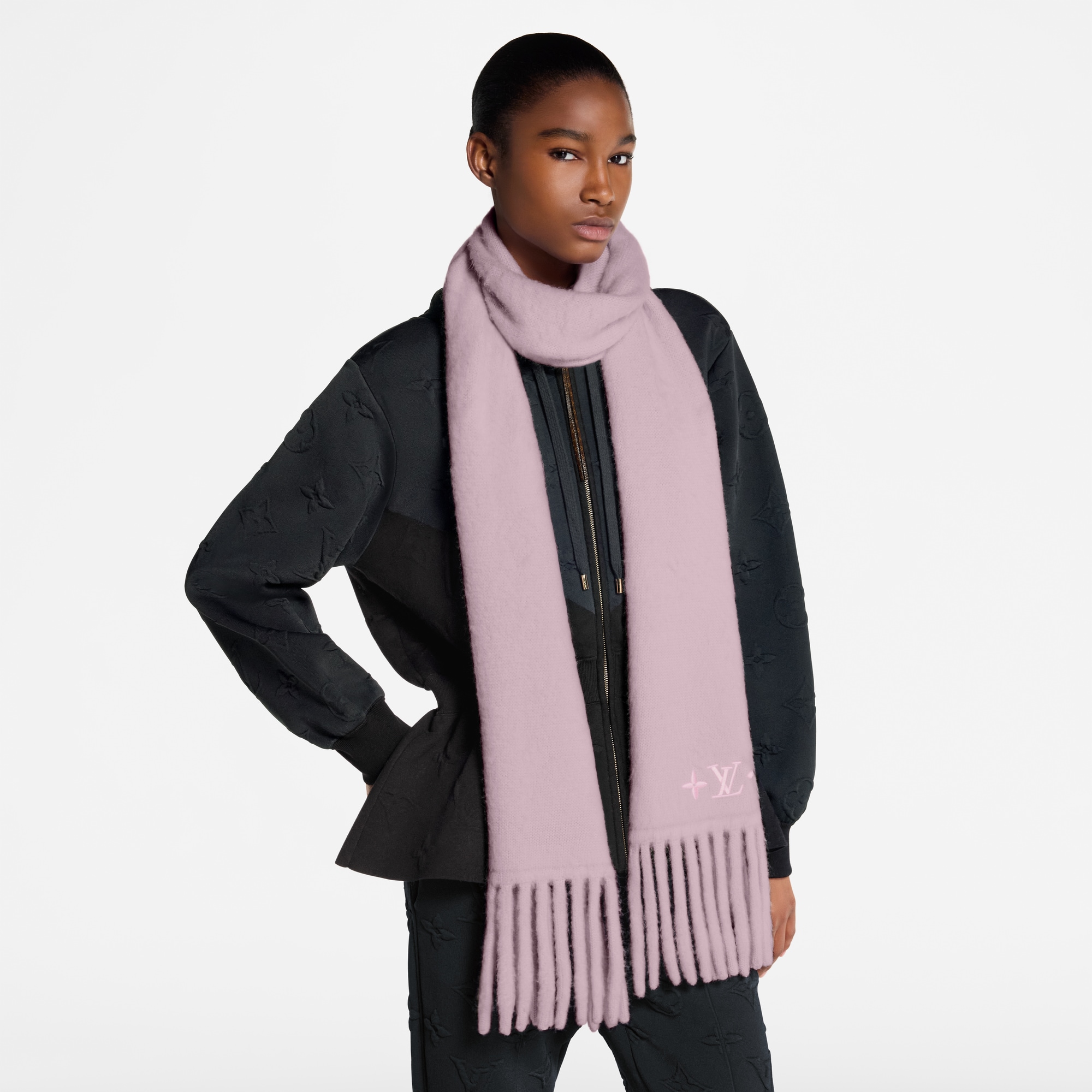 LV Fluffy Scarf S00 in Women