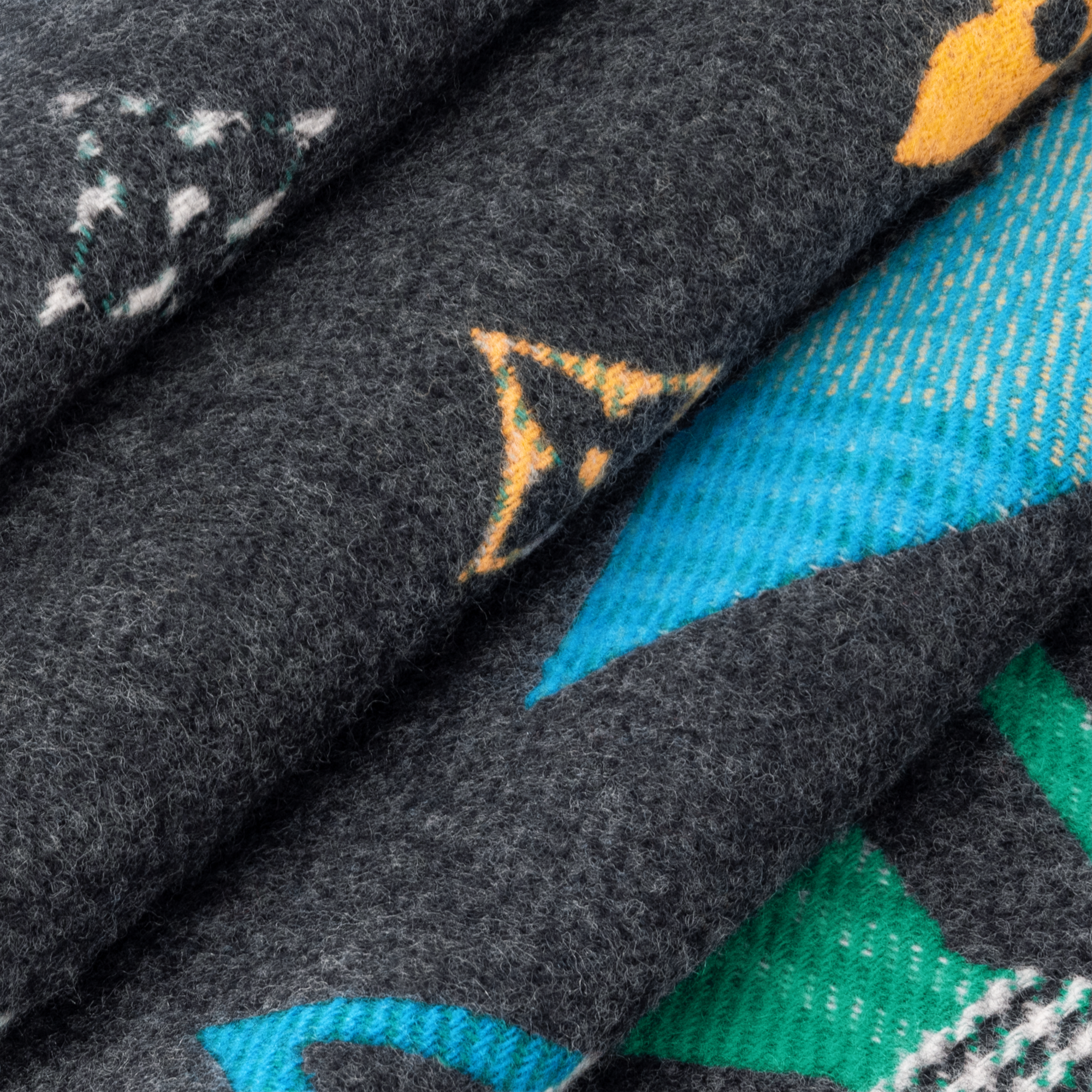 LV Galaxy Tartan Scarf S00 in Men