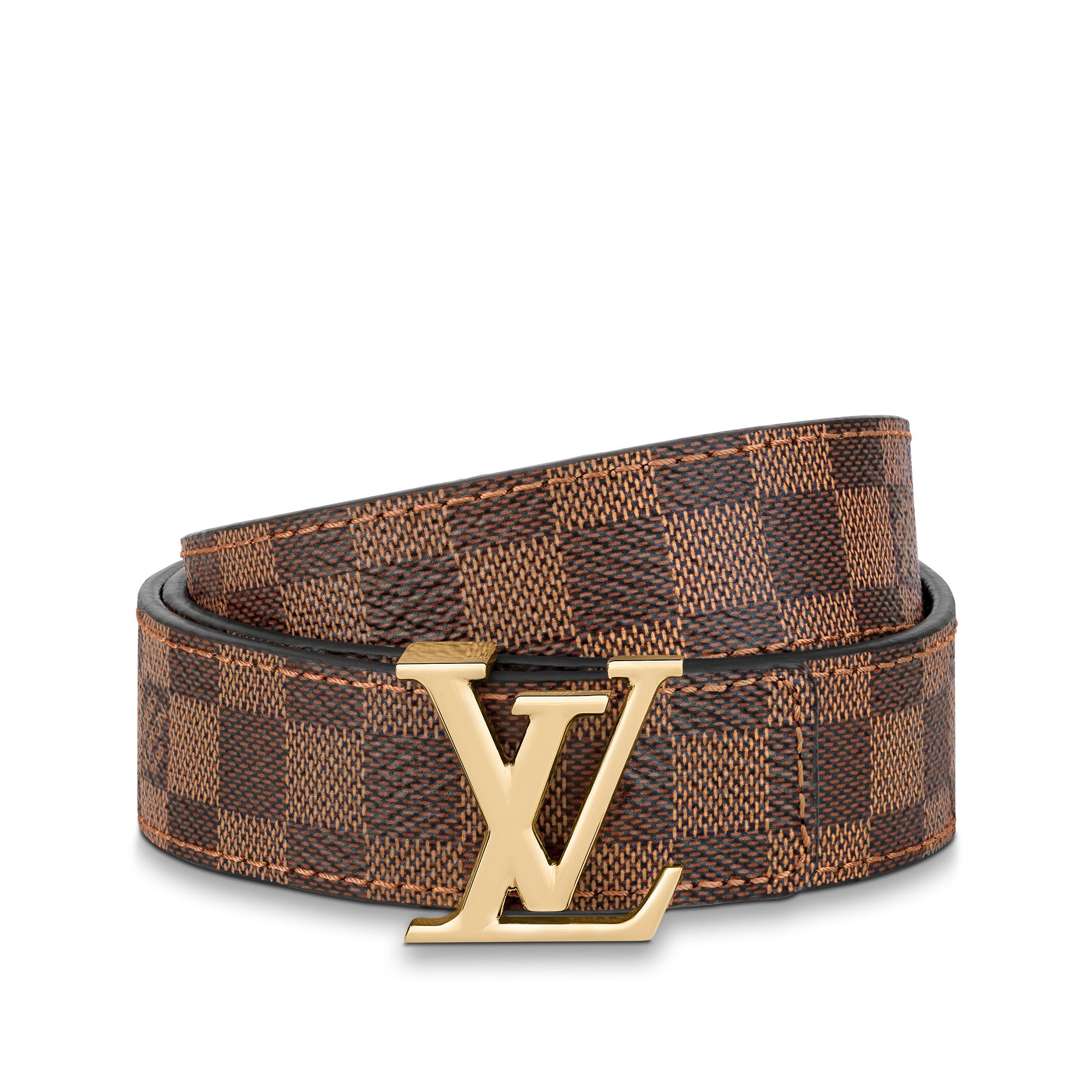 LV Iconic 25MM Reversible Belt Damier Ebene Canvas in Women