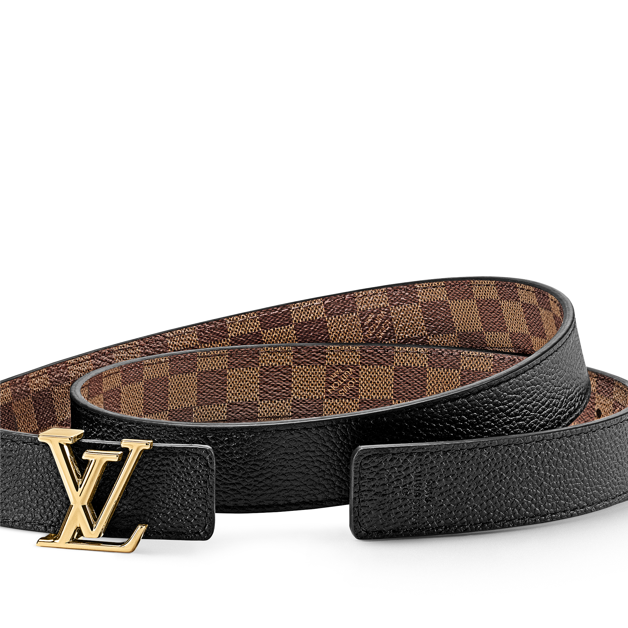 LV Iconic 25MM Reversible Belt Damier Ebene Canvas in Women