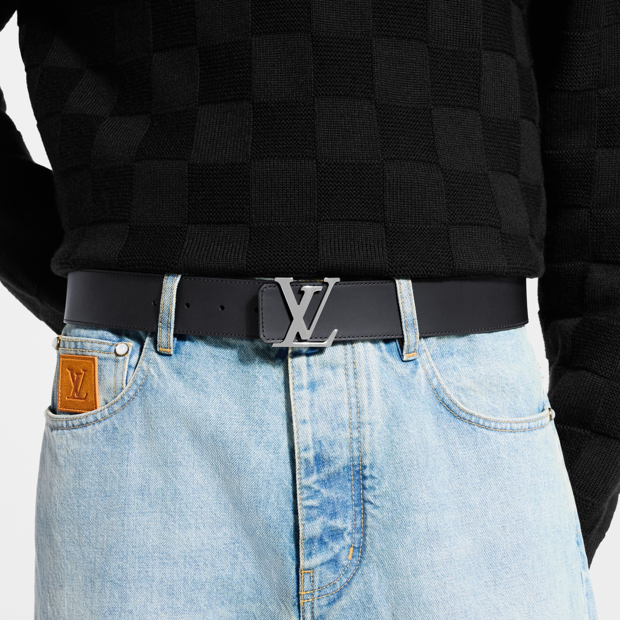 LV Initiales 40MM Reversible Belt Monogram Eclipse Canvas 
