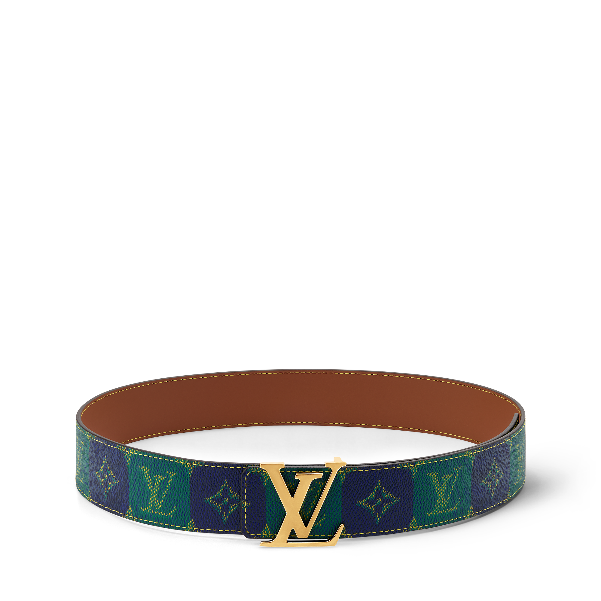 LV Initiales College Monogram Heritage 40mm Reversible Belt  in Men