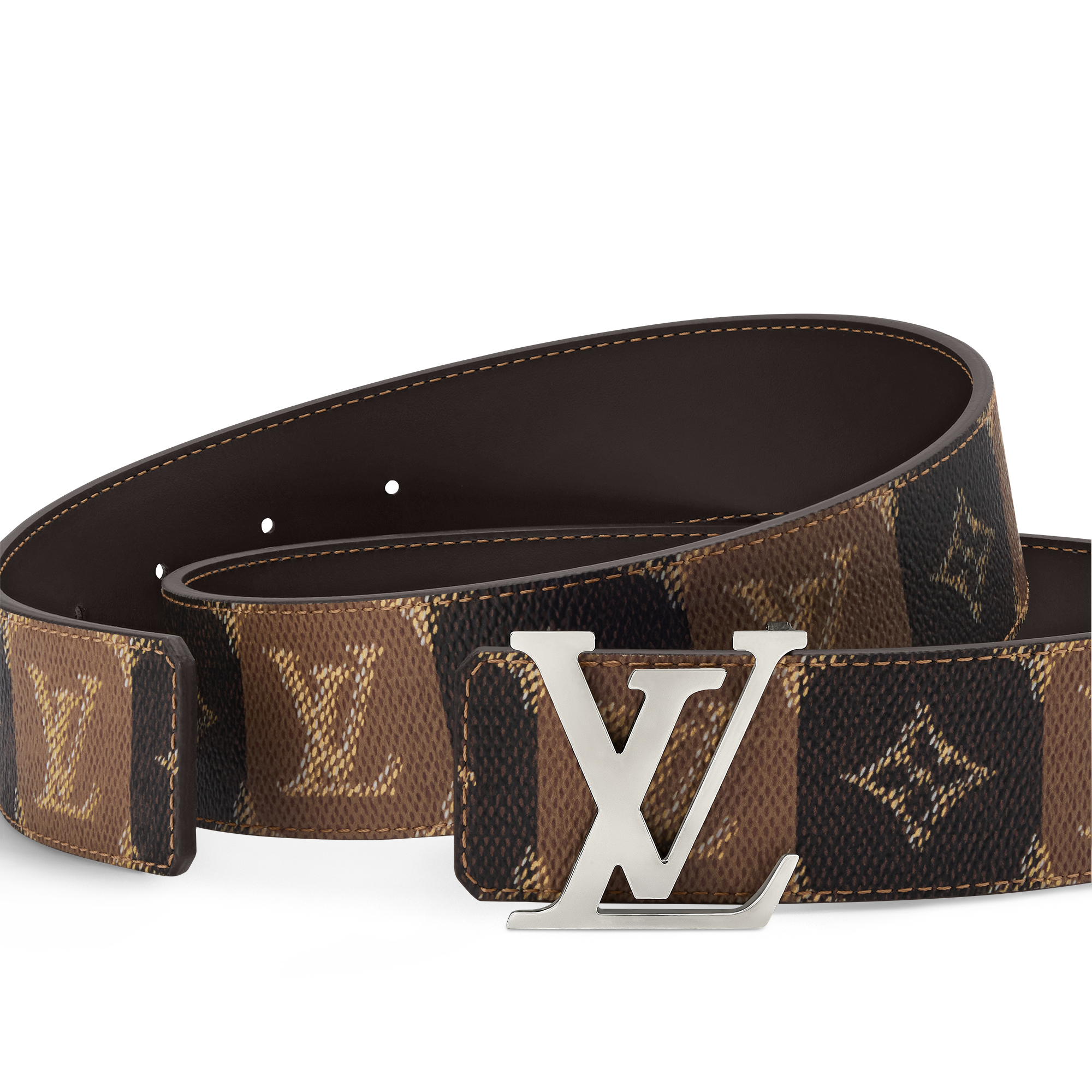 LV Initiales College Monogram Heritage 40mm Reversible Belt  in Men