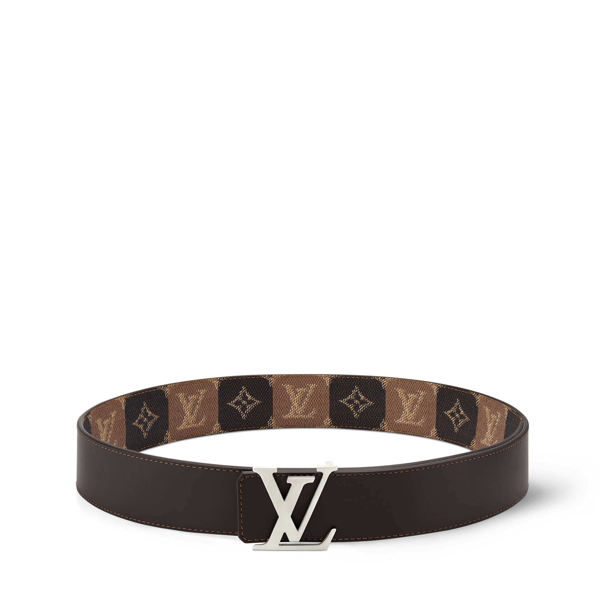 LV Initiales College Monogram Heritage 40mm Reversible Belt  in Men