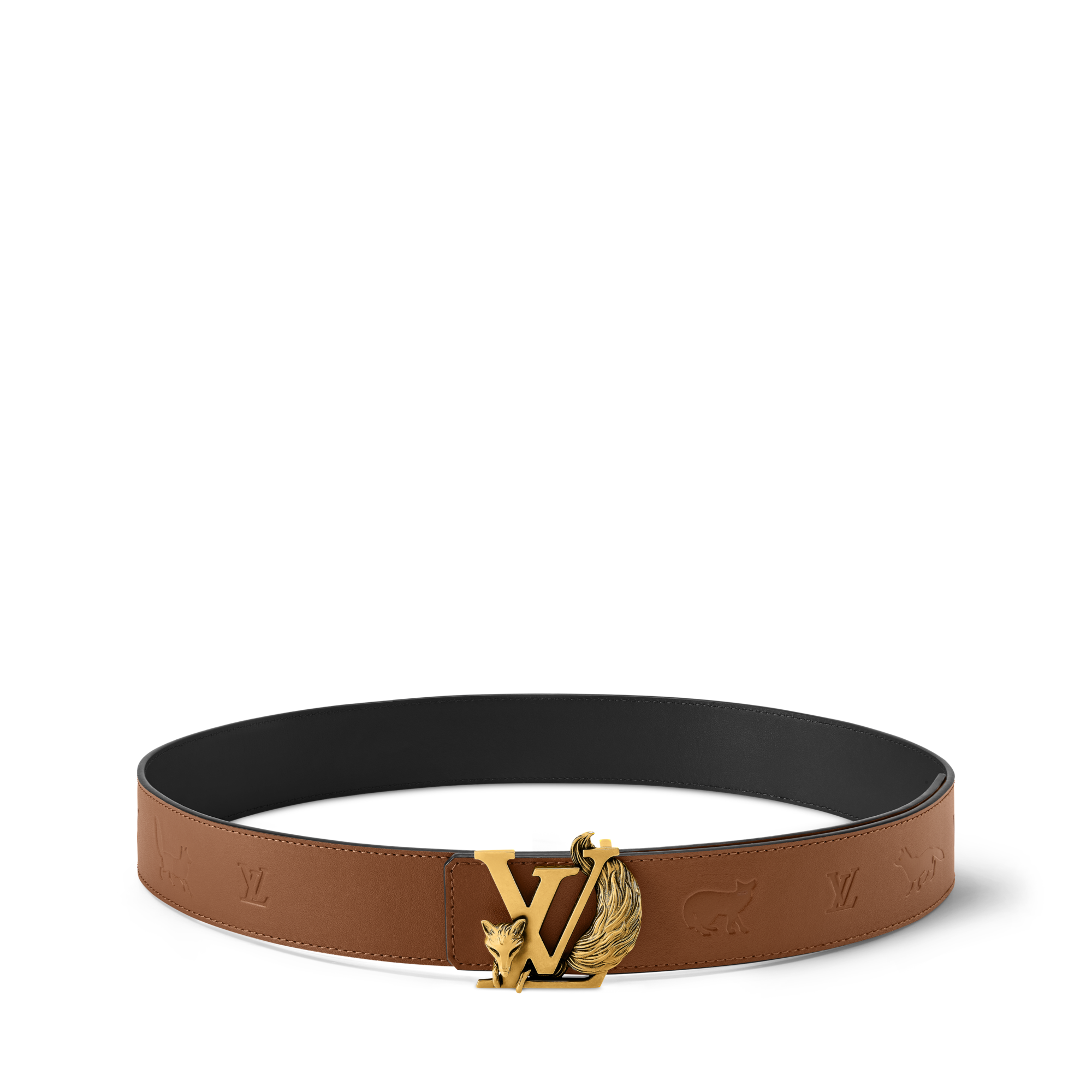 Louis Vuitton Elegant Black Belt with Gold Buckle reversible. Authentic !!! Louis Vuitton Black & Brown 40MM Reversible Belt – Savonches main image 3
