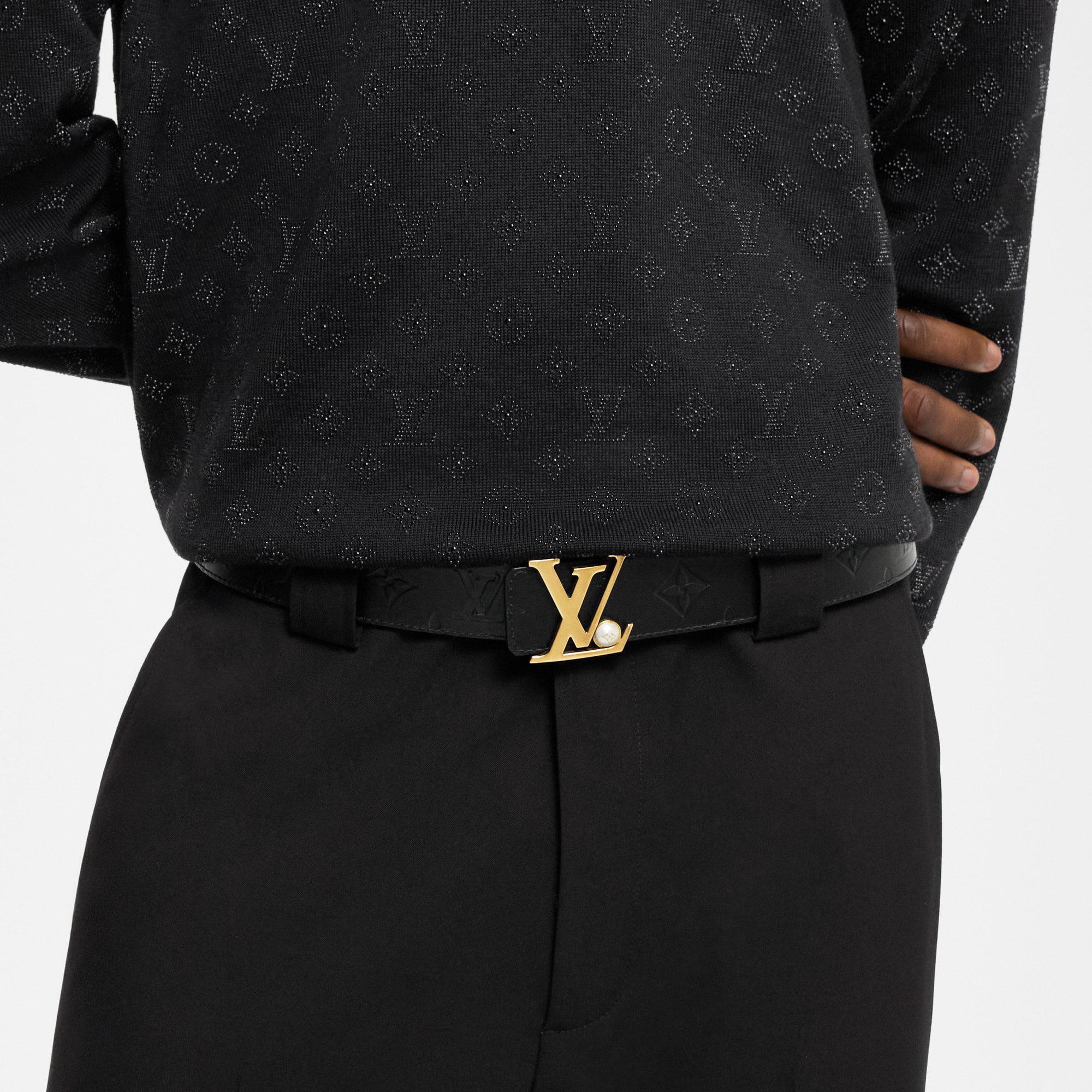 LV Initiales Pearls 40mm Reversible Belt  in Men
