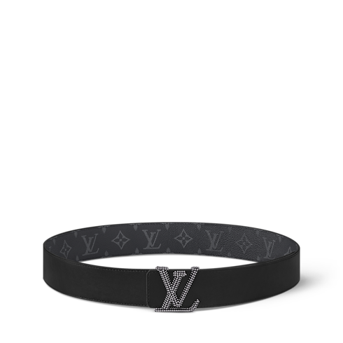 LV Initiales Studs 40mm Reversible Belt Monogram Eclipse Canvas in Men's Accessories Belts collections by Louis Vuitton (Product zoom)