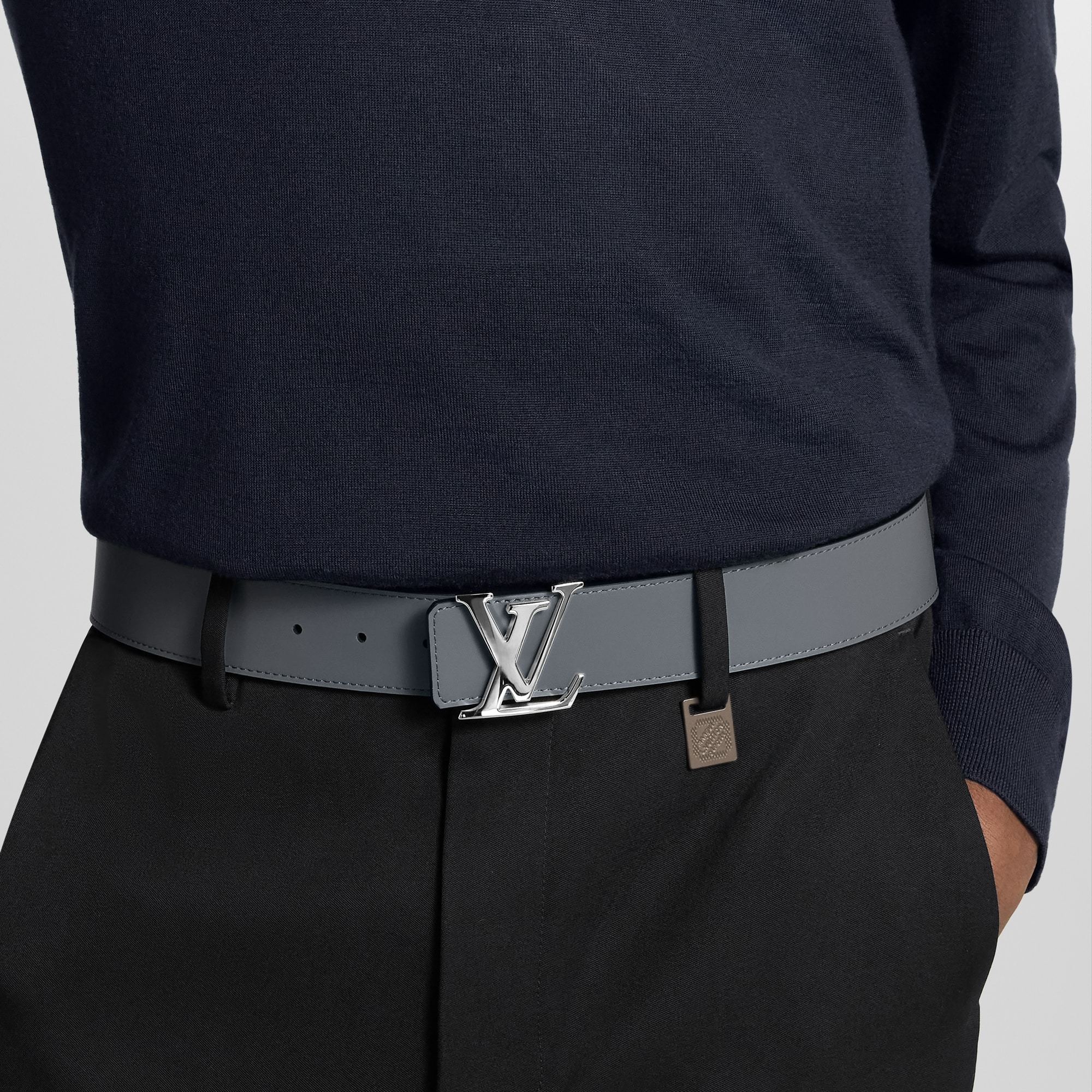 LV Initials 40MM Reversible Belt Monogram Eclipse Canvas in Men