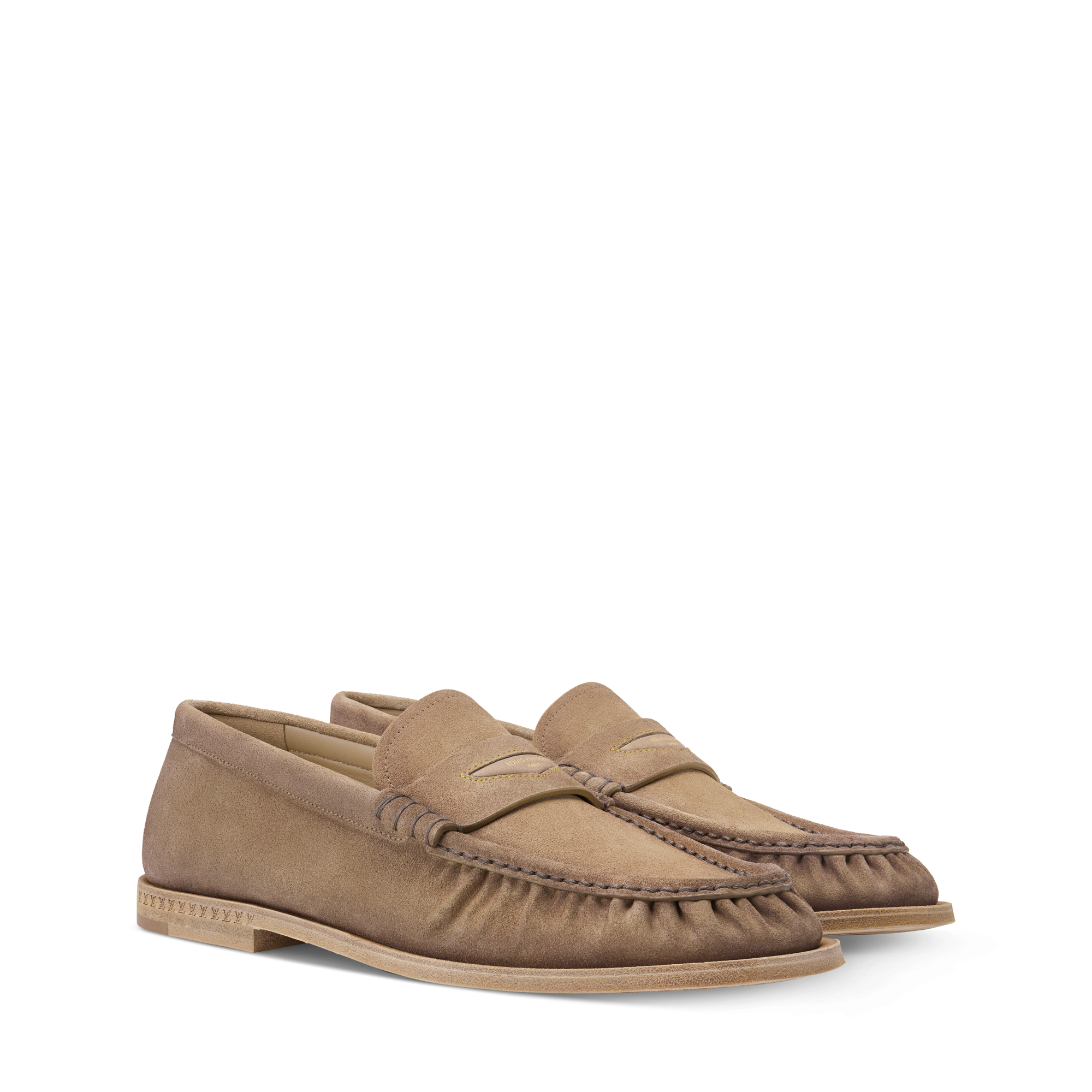 Louis Vuitton Beige Suede Tassel Loafers - Men\'s Slip-On Elegant Remy Beige Suede Tassel Loafers for Every Occasion  main image 2