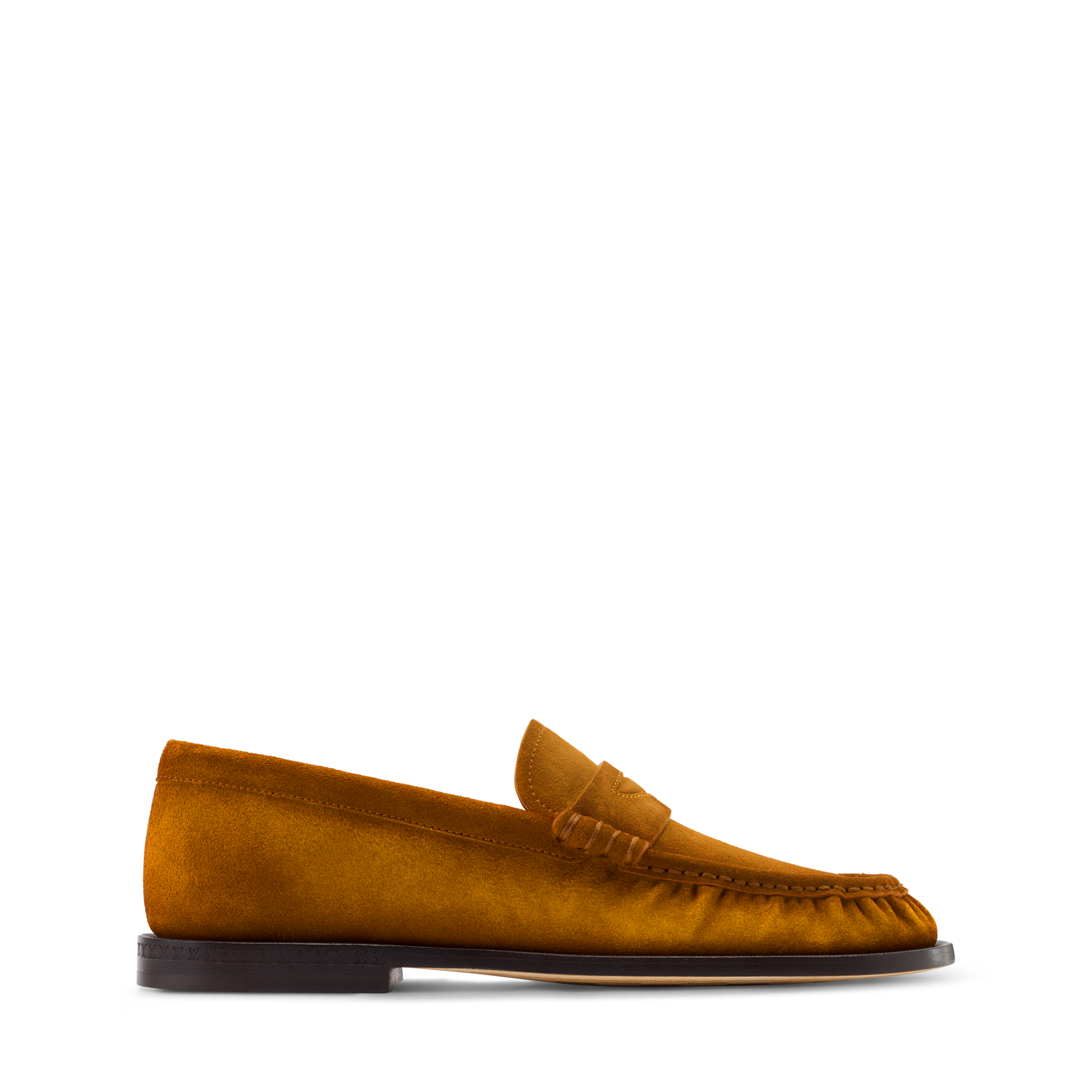 Louis Vuitton Tan Loafers with Gold Accents Academy Flat Loafer - Shoes 1AD1AK | LOUIS VUITTON main image 2