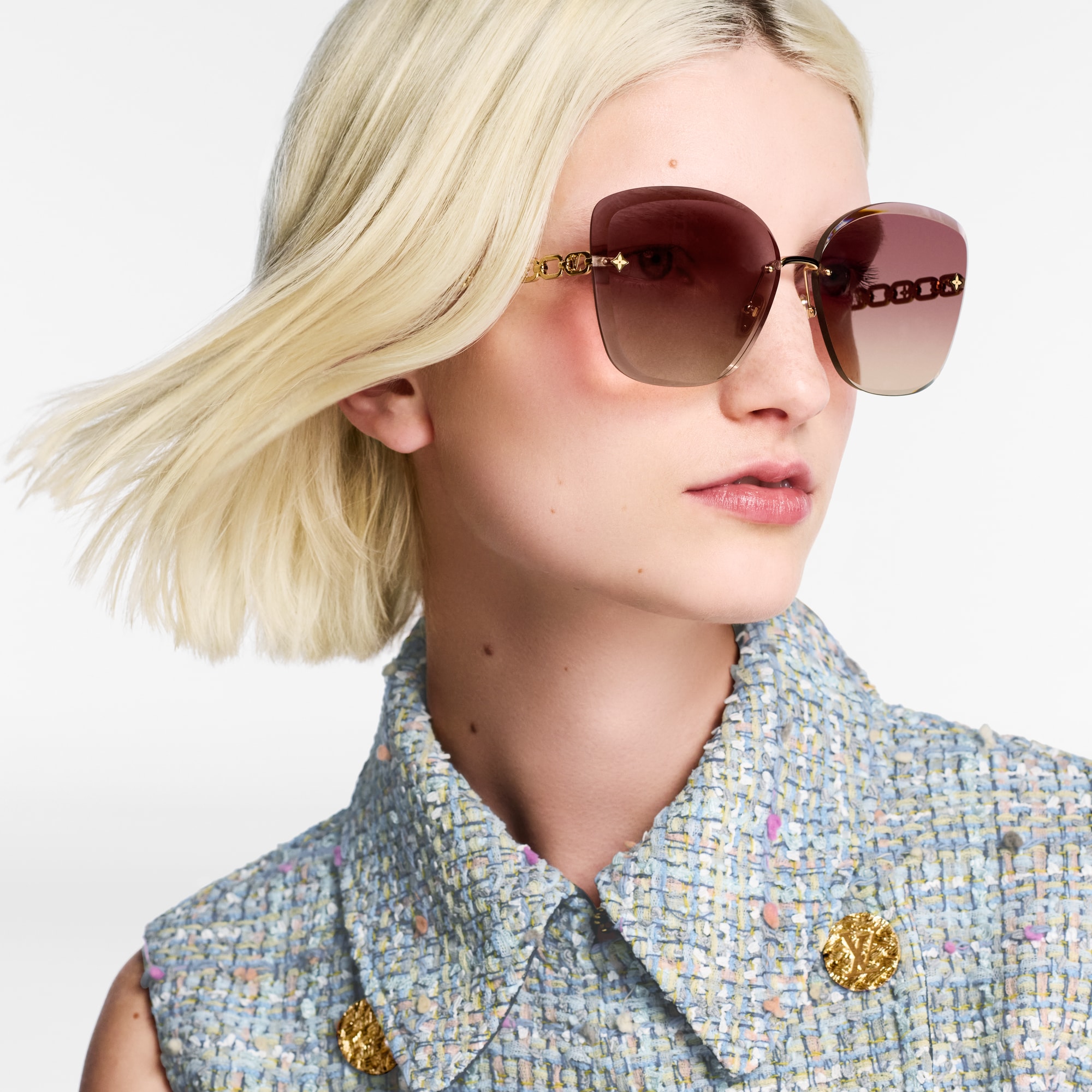 LV Jewel Round Cat Eye Sunglasses S00 in Women