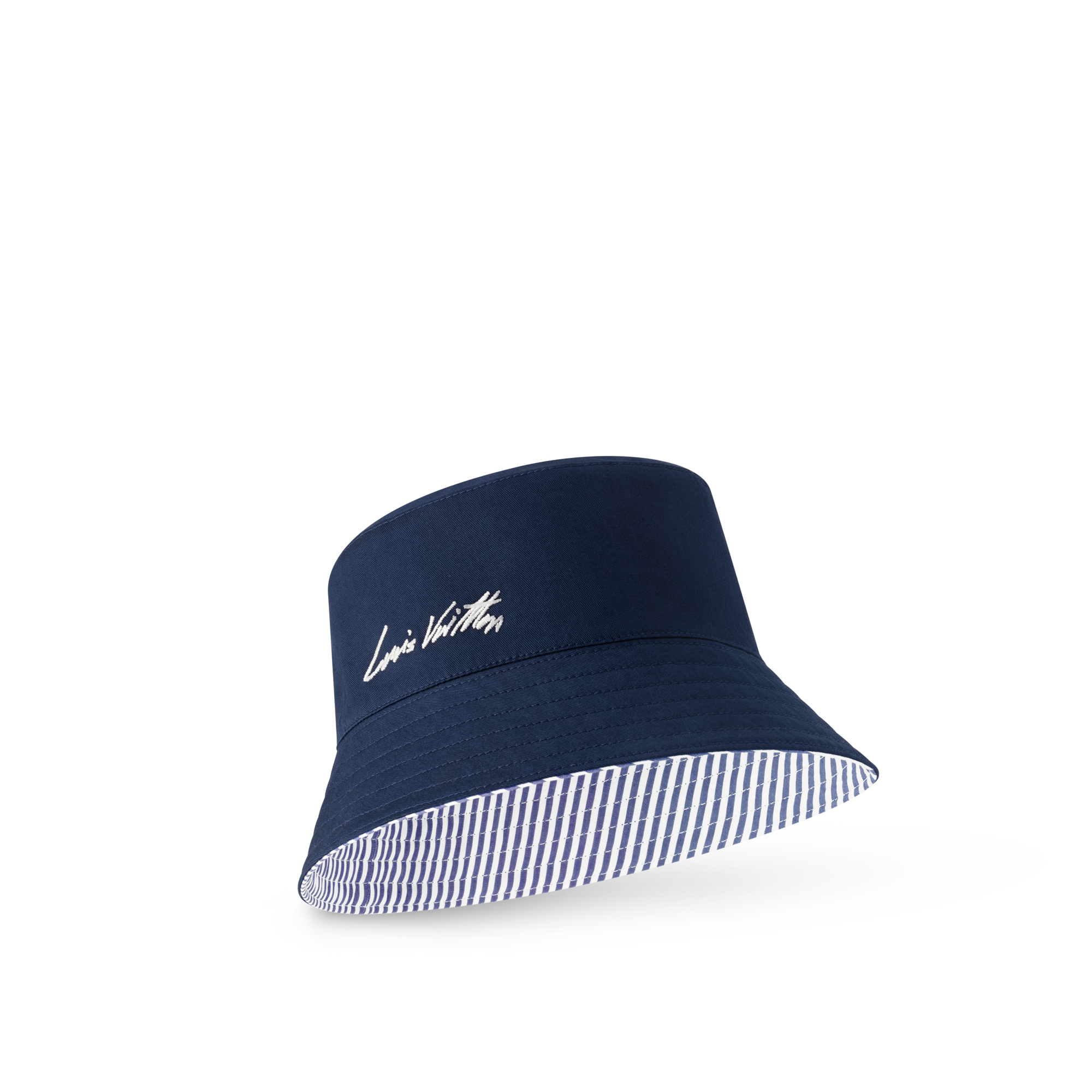 LV League Striped Bucket Hat S00 in Women