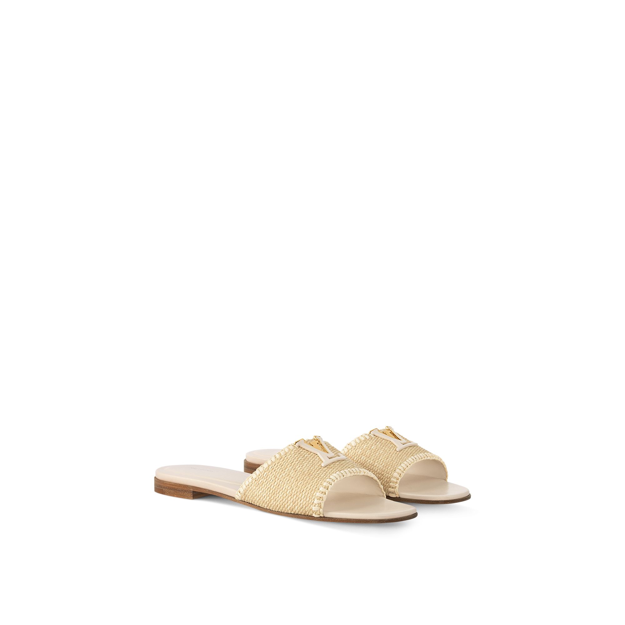 louis vuitton slides beige