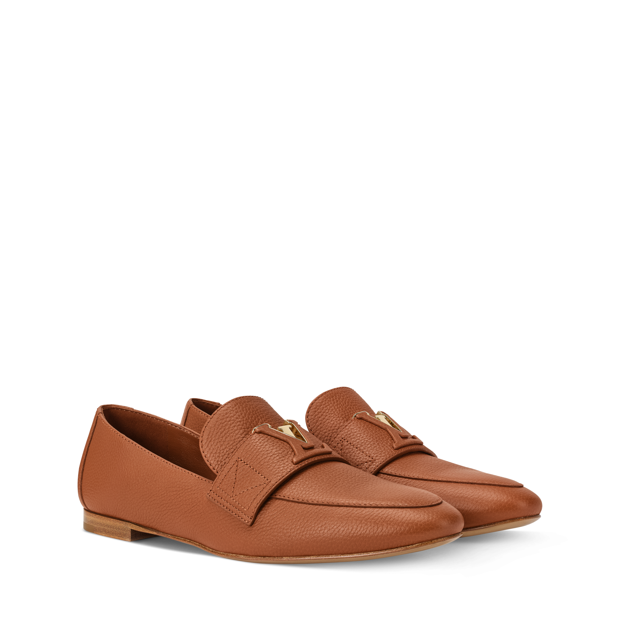 Louis Vuitton Tan Brown Pebbled Leather Espadrille Loafers Estate Loafer - Shoes 1ACQVZ | LOUIS VUITTON main image 2