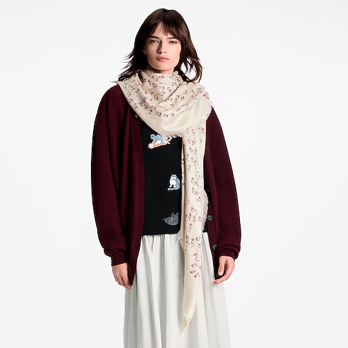 LV Mice Monogram Classique Shawl S00 in Women's Accessories Shawls collections by Louis Vuitton (Product zoom)