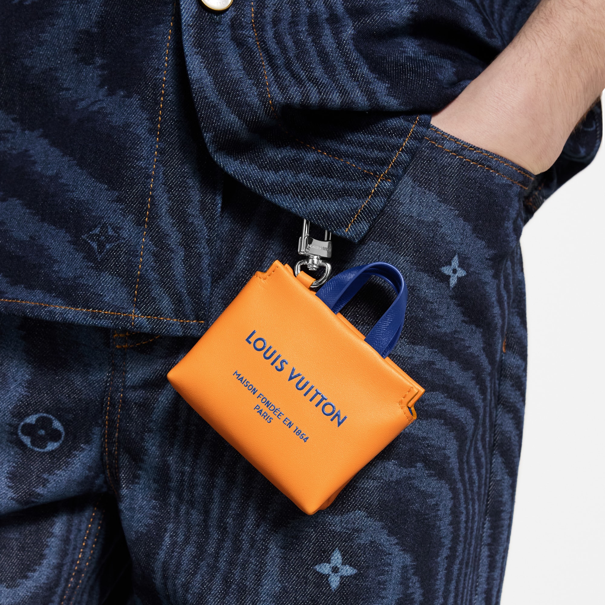 LV Mini Shopper Bag Charm S00 in Men