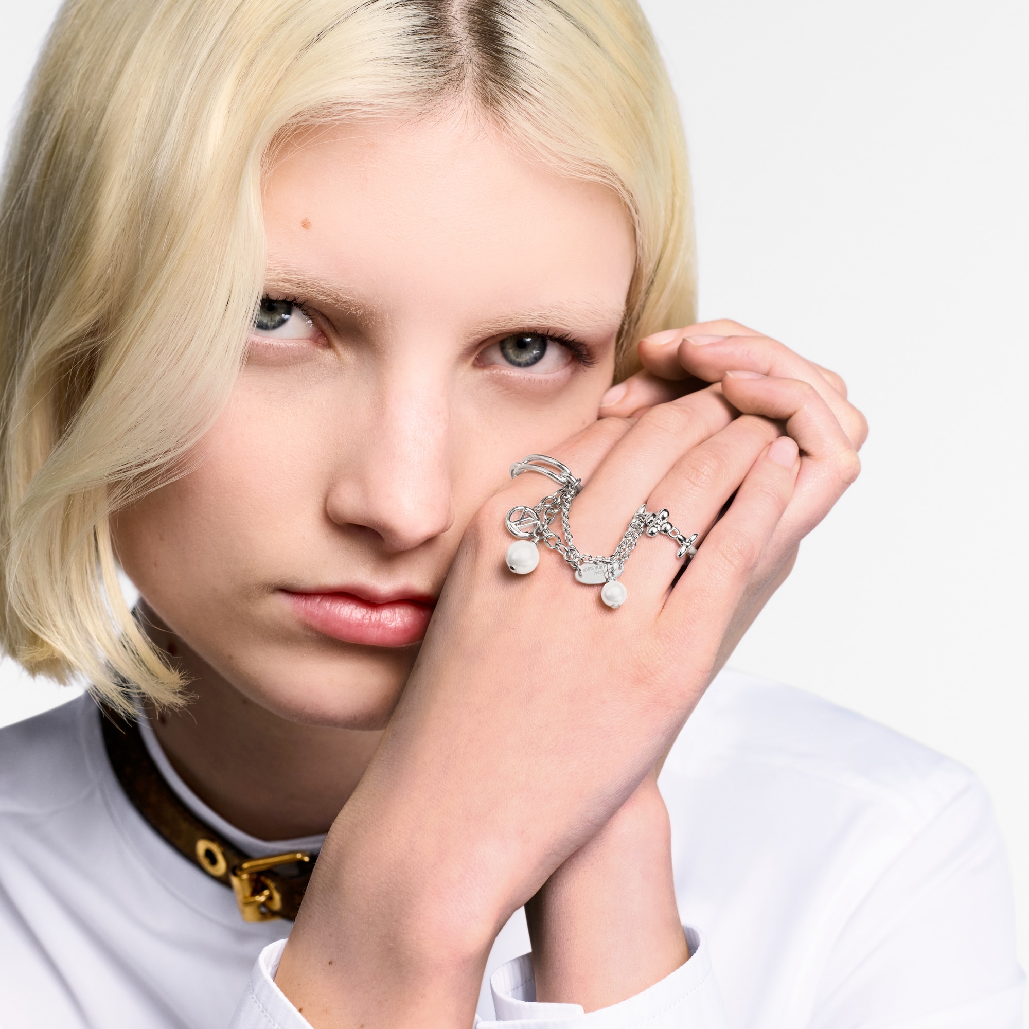 LV Mix Chains Set Of Rings S00 in Women