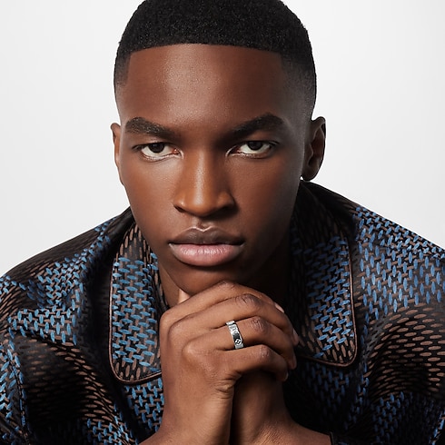 LV Mosaic Thin Ring S00 in Men's Fashion Jewelry Rings collections by Louis Vuitton (Product zoom)