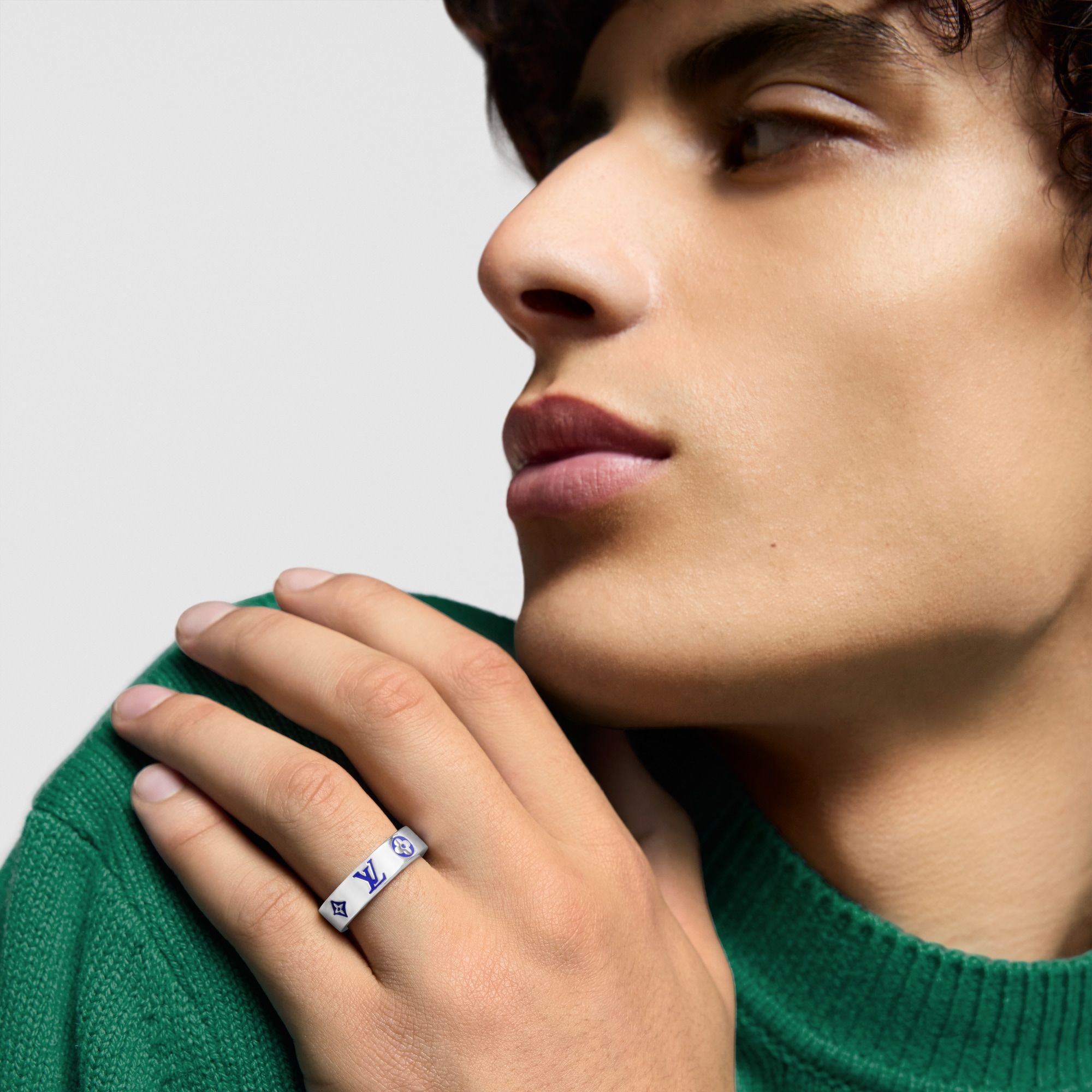 LV Mosaic Thin Ring S00 in Men