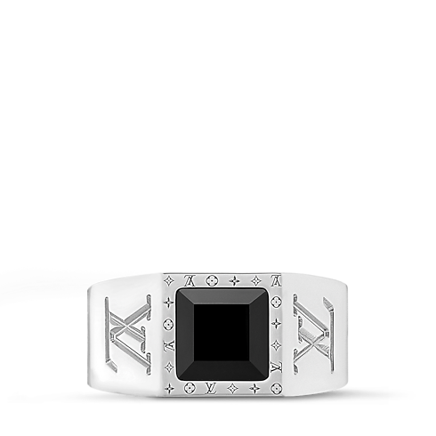 LV Onyx Signet Ring S00 in Men's Accessories New This Season collections by Louis Vuitton (Product zoom)