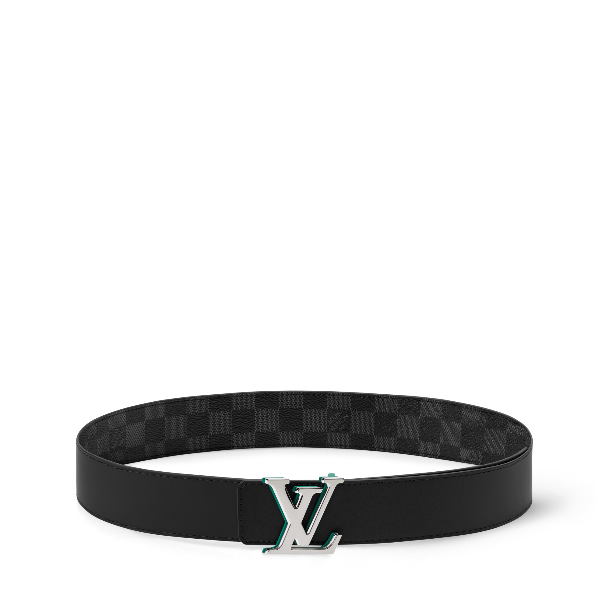 LV Optic Damier Graphite 40mm Reversible Belt  in Men