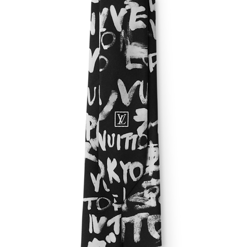 LV Scribble Tie S00 in Men's Accessories Ties and Pocket Squares collections by Louis Vuitton (Product zoom)