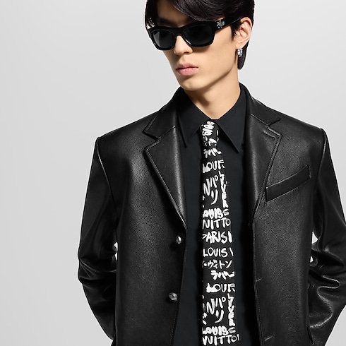 LV Scribble Tie S00 in Men's Accessories Ties and Pocket Squares collections by Louis Vuitton (Product zoom)