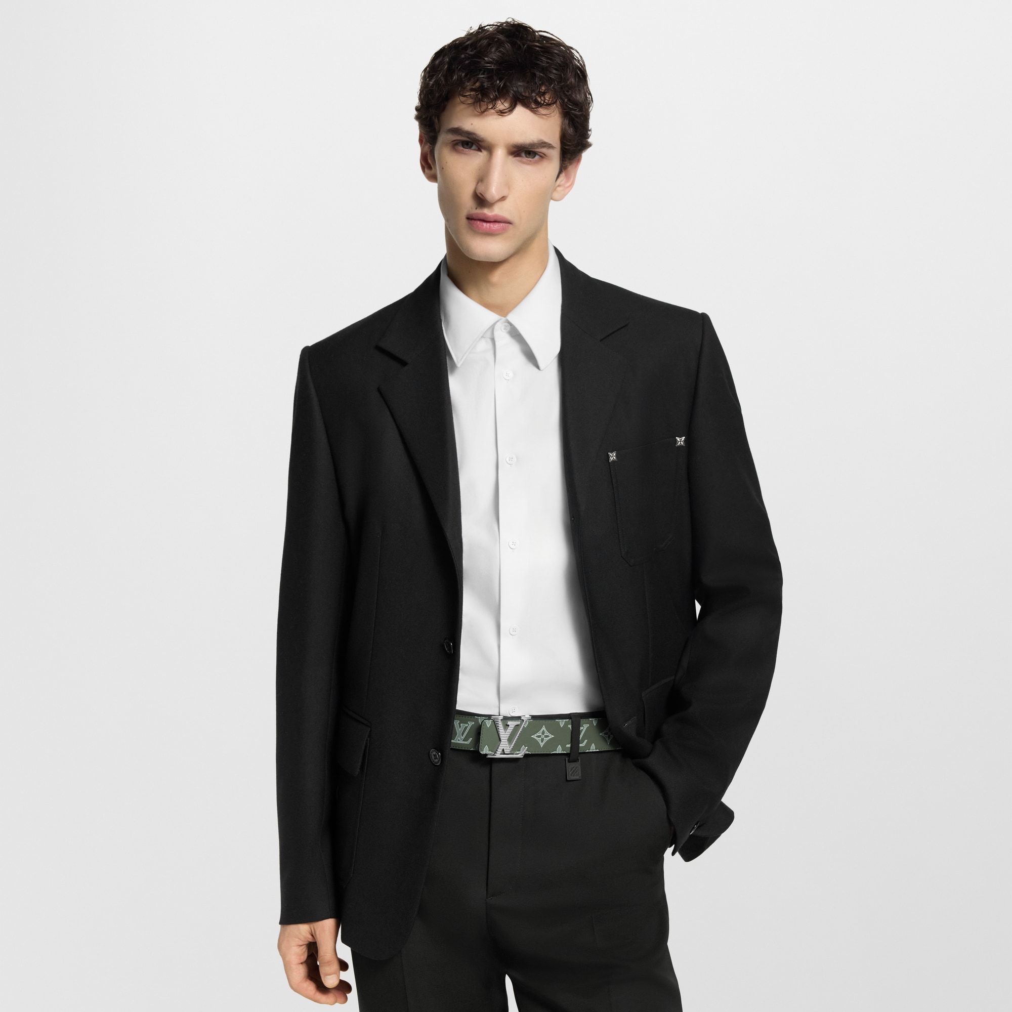 LV Shadow 40mm Reversible Belt Monogram Shadow in Men