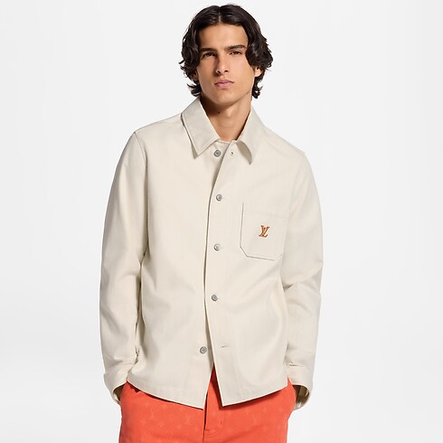 LV Signature Cotton-Silk Overshirt back view