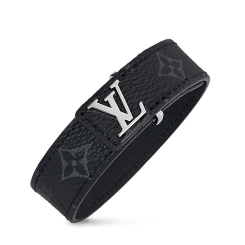 LV Slim Bracelet Monogram Eclipse Canvas in Men's Fashion Jewelry All Fashion Jewelry collections by Louis Vuitton (Product zoom)